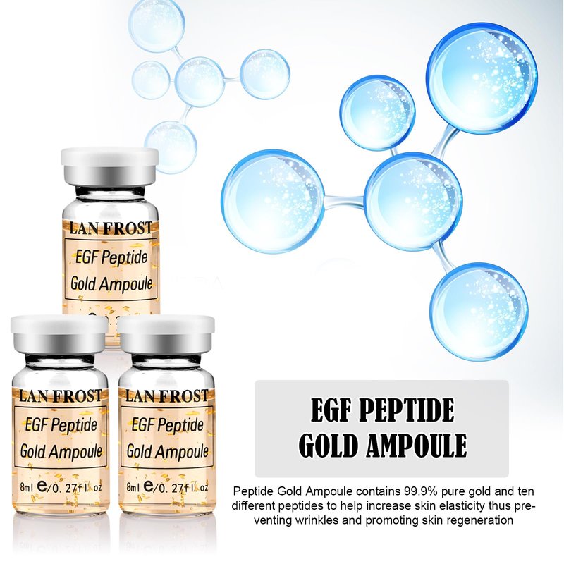 BB Booster Serum Kit Serum Hyaluronic Acid Essence Skin Care Kit, EGF Peptide Gold Ampoule 0.27oz 12 Vials,Facial Treatment Increases skin elasticity BB Radiance Facial Serums Kit