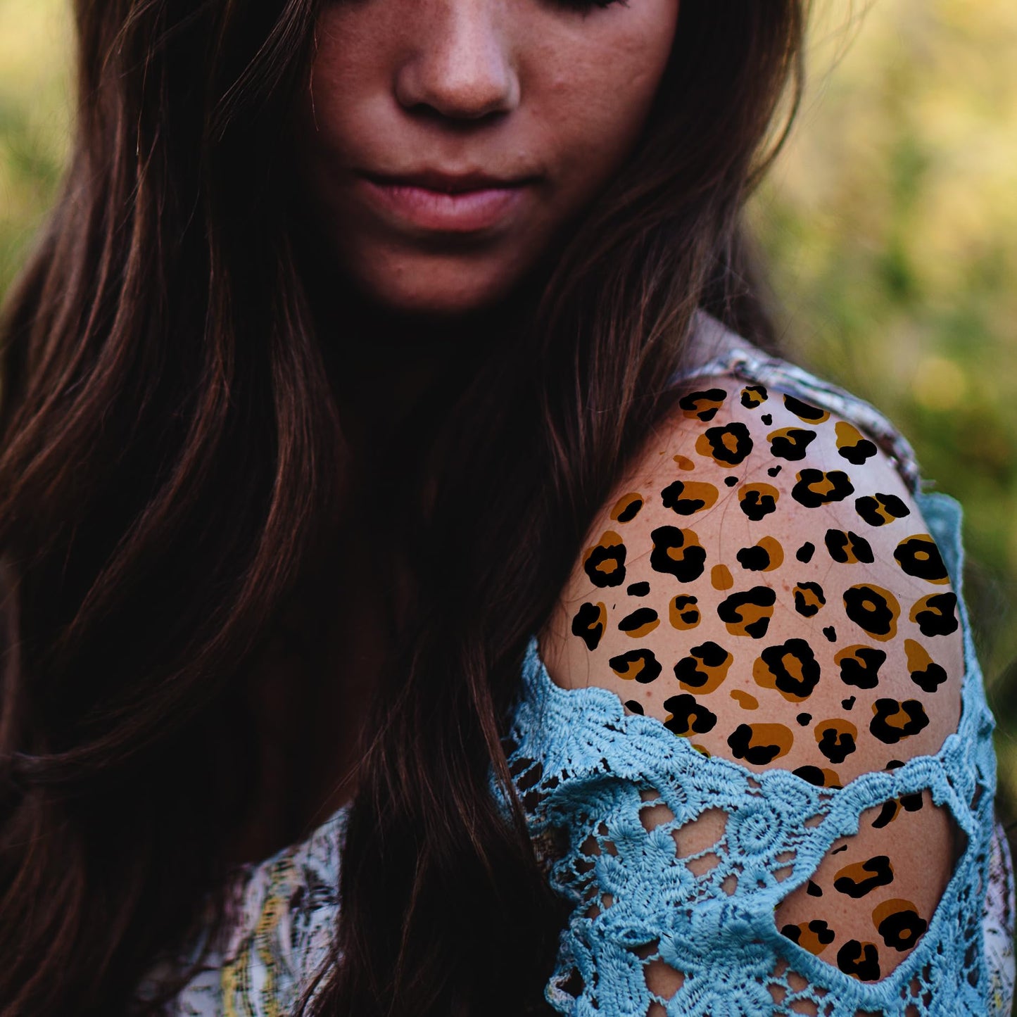 3-Pack Leopard Print Face Temporary Tattoo Stickers, Realistic Cheetah Print Temporary Tattoos for Kids Adults - Perfect for Halloween Cosplay & Party Favors
