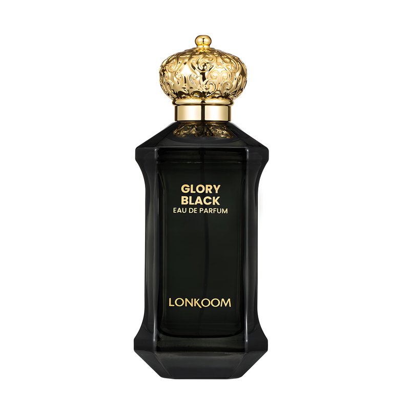 LONKOOM Regal Black Perfume for Men, Woody Spicy Eau De Parfum Spray Long-Lasting Fragrance Cologne 3.4 Fl Oz/100ml, Notes of Frankincense Black Pepper Bergamot Vetiver Papyrus Sandalwood Rose Saffron