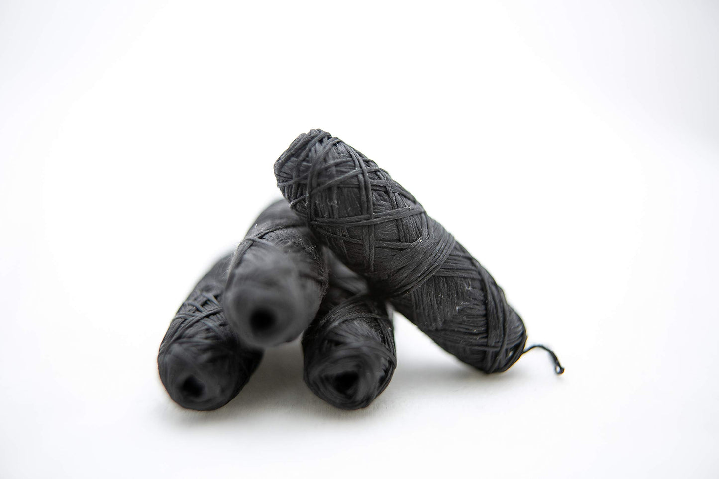 Knotty Floss Refills of Bamboo Activated Charcoal No Knot Floss with Grapefruit Seed Extract - Eco-friendly Vegan - 4 Refill Packs