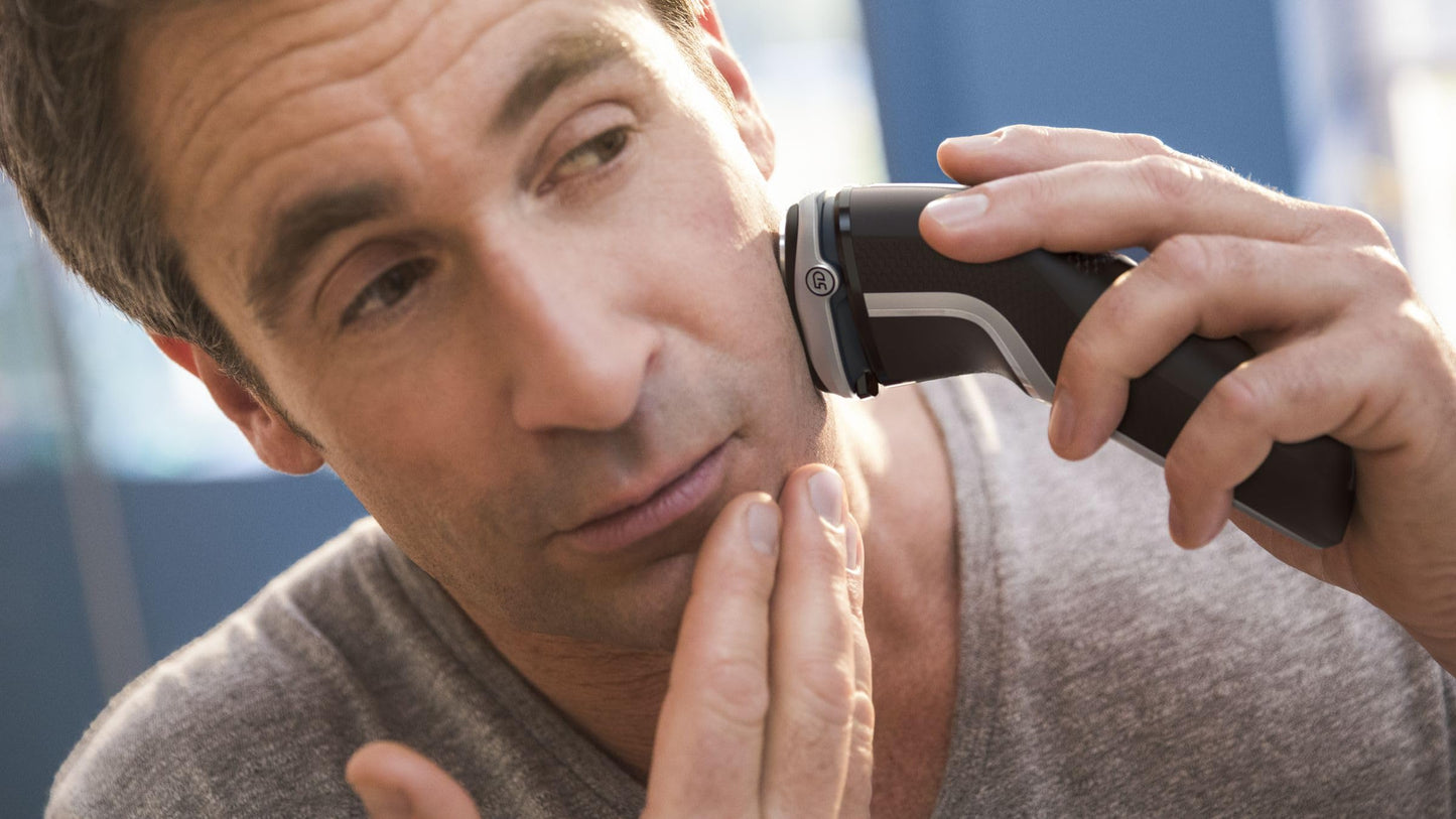 PHILIPS Electric Shavers for Men, Series 3000, Mens Shavers Electric Cordless Rechargeable, Wet & Dry Shaver with Pop-up Trimmer, and Storage Case