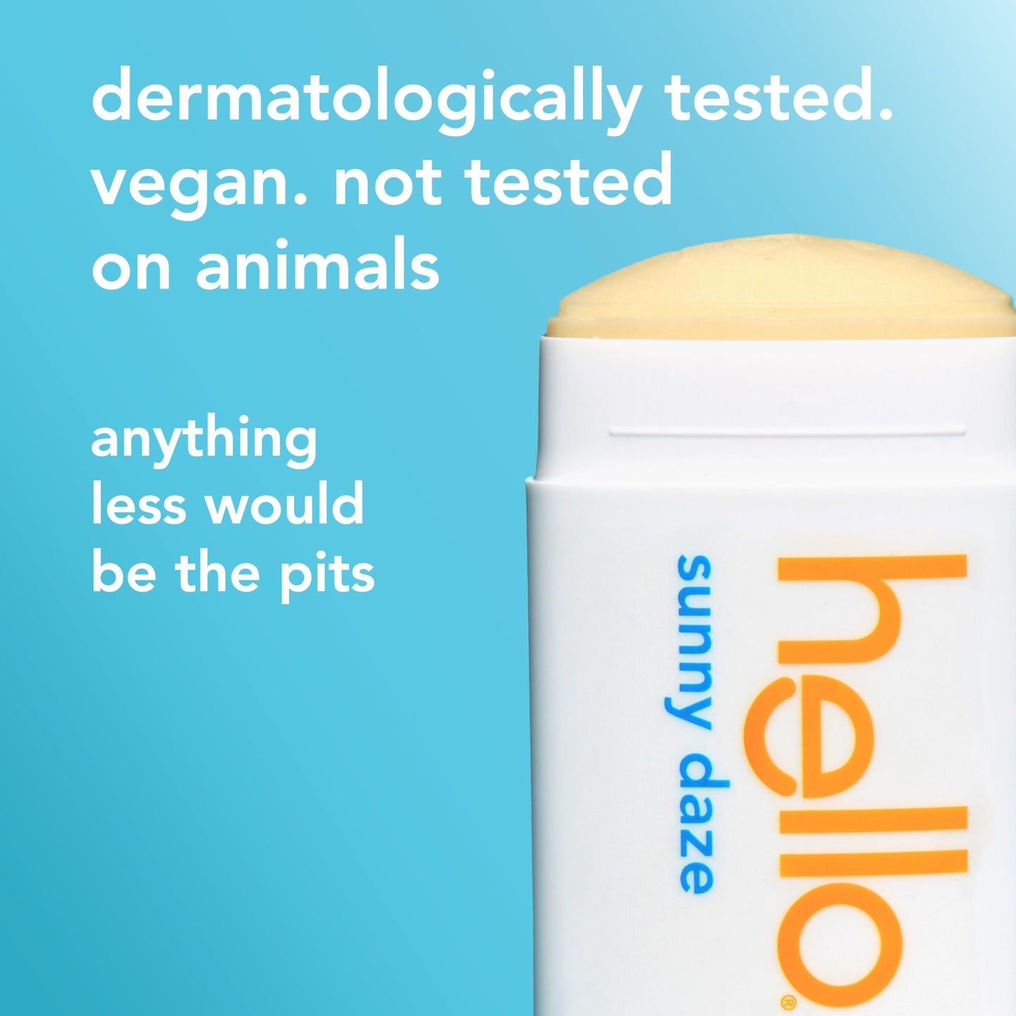 hello Sunny Daze Aluminum Free Deodorant for Women and Men, 72-Hour Deodorant, Only 9 Ingredients, Baking Soda Free, Enriched with Shea Butter, Vegan, 2.6 oz Stick Deodorant (2 Pack)