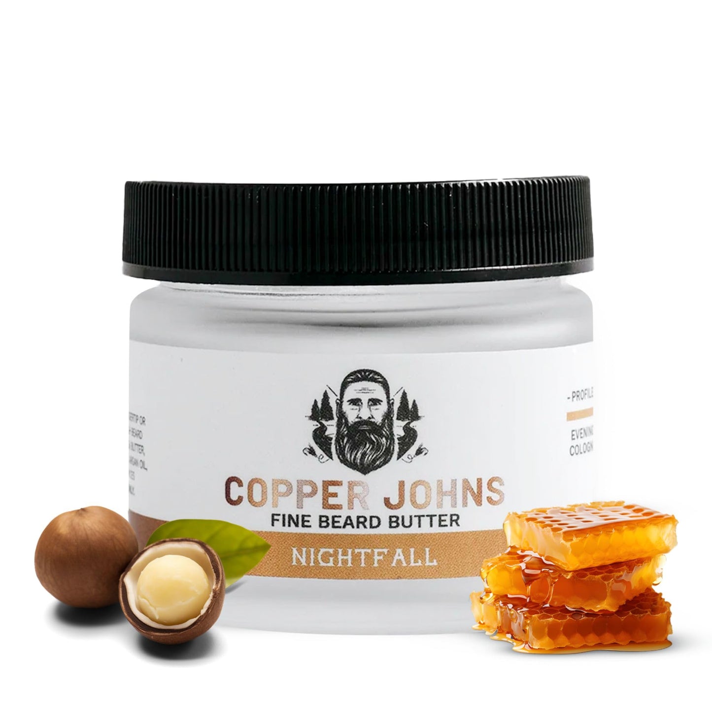 Copper Johns Beard Butter for Men–Shea Butter, Jojoba Oil & Sea Minerals, Non-Greasy Beard Cream Moisturizer–Softens, Hydrates & Styles for Healthy, Fresh Beards – Nightfall-Cologne Scent, 2oz