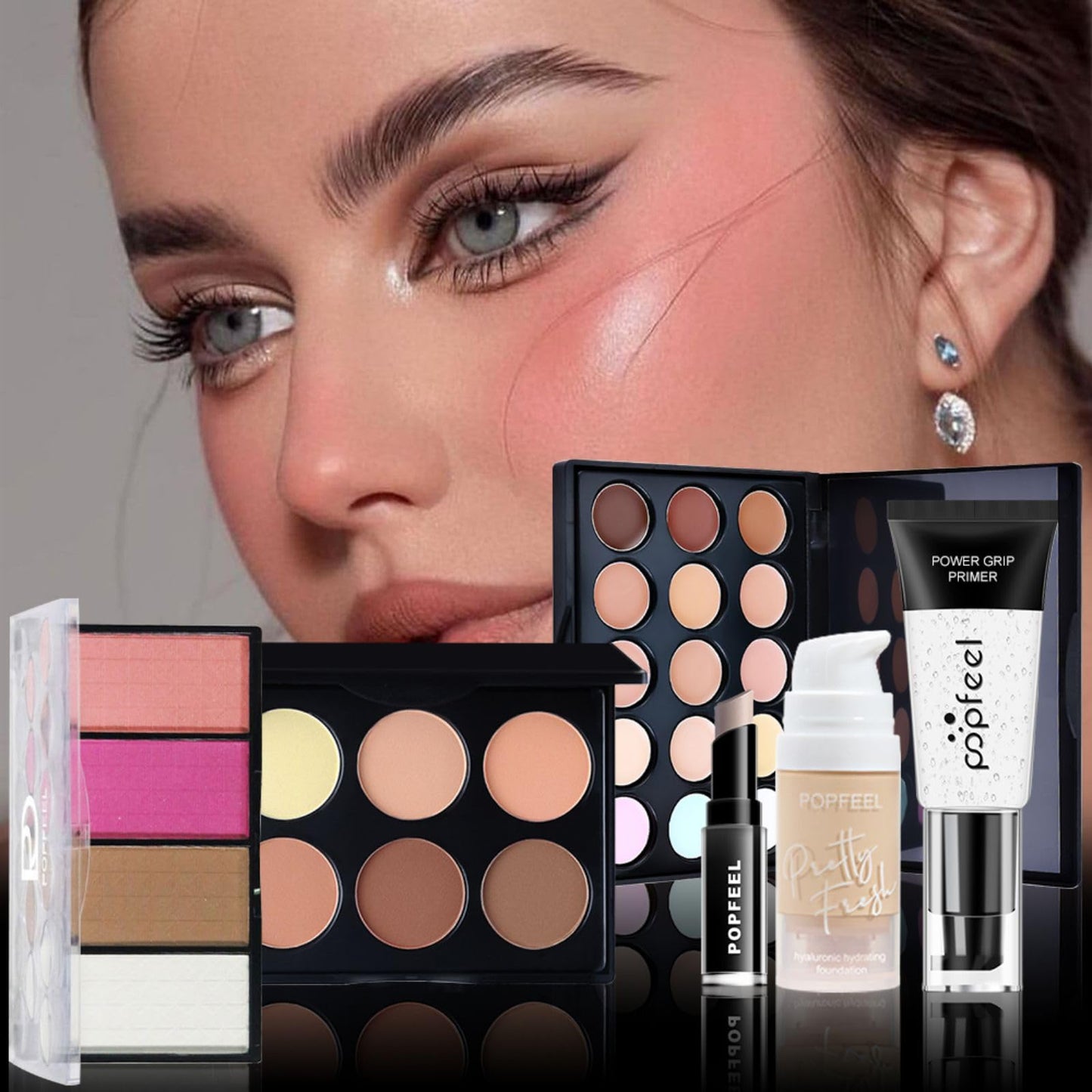 Melearch Makeup Set Box, Festival Surprise Assortment Gift with Professional Makeup Products, Cosmetics Set Party Favors for Women Girls Teenager, Vegan & Cruelty-Free, Set D