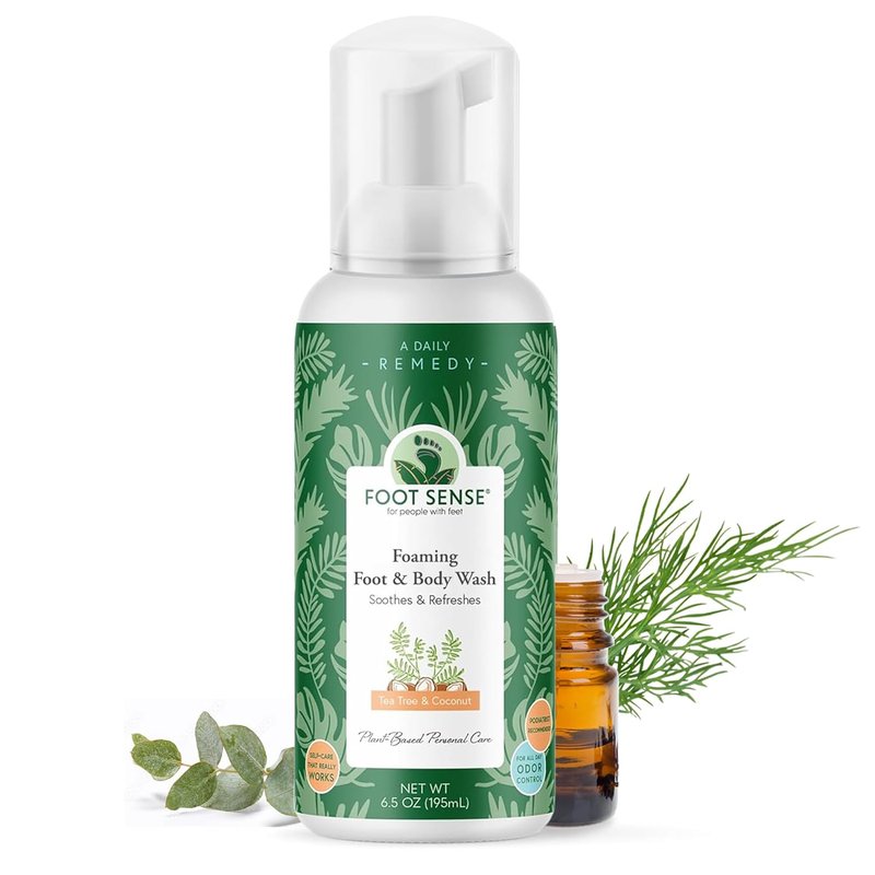 Tea Tree Oil Foaming Foot & Body Wash - Natural Deodorizing Soap for Smelly Feet & Skin | 6.5oz