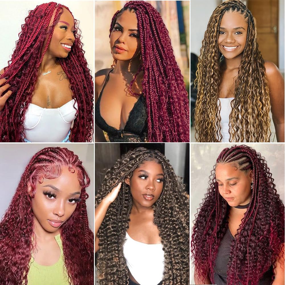 Burgundy Human Braiding Hair 14 Inch Deep Wave Bulk Human Hair for Braiding No Weft 2 Bundles 100g Curly Braiding Hair Brazilian Curly Human Hair Extensions for Boho Braids 99J Red Braiding Hair