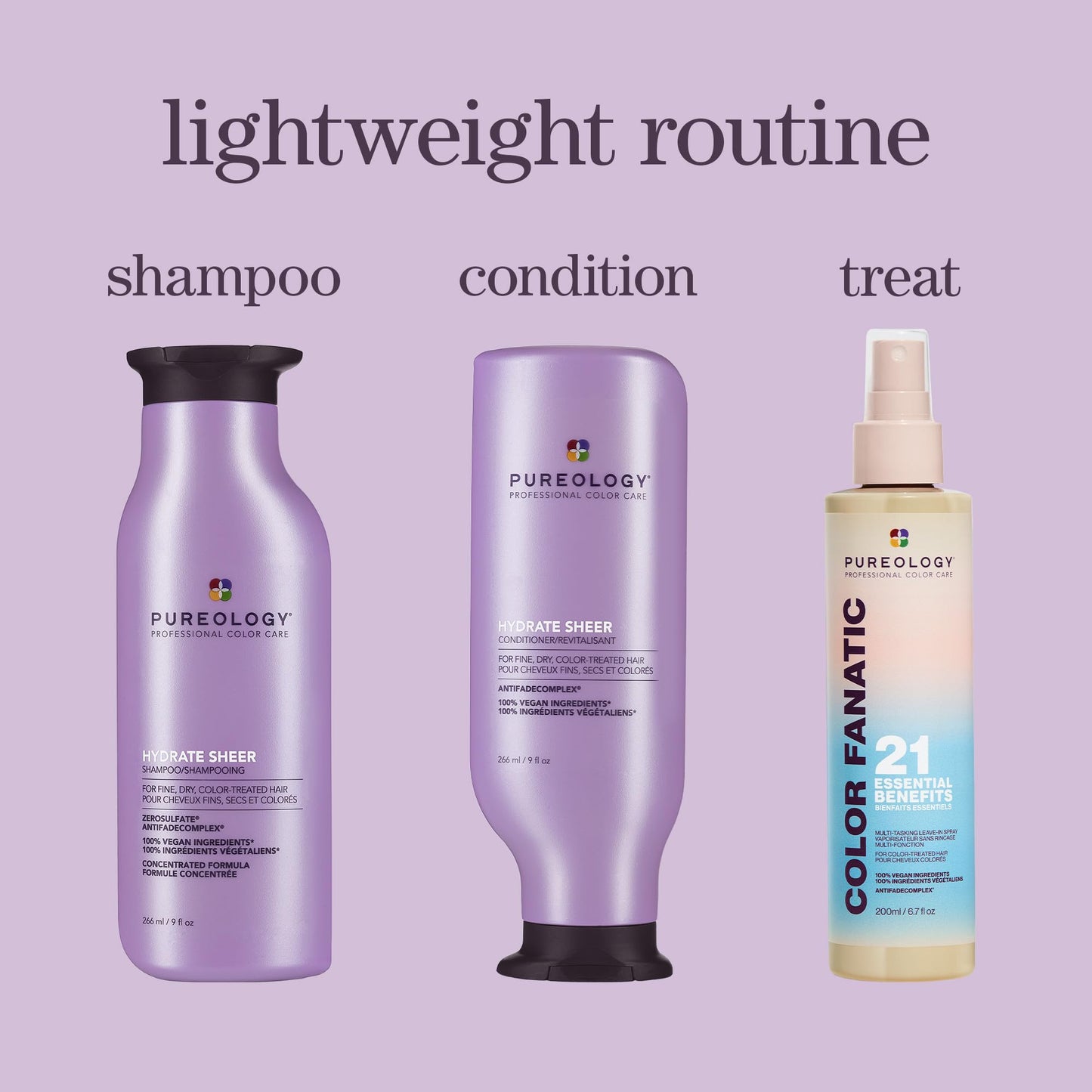 Pureology Hydrate Sheer Conditioner - Lightweight Hydrating Conditioner For Fine, Dry, Color-Treated Hair