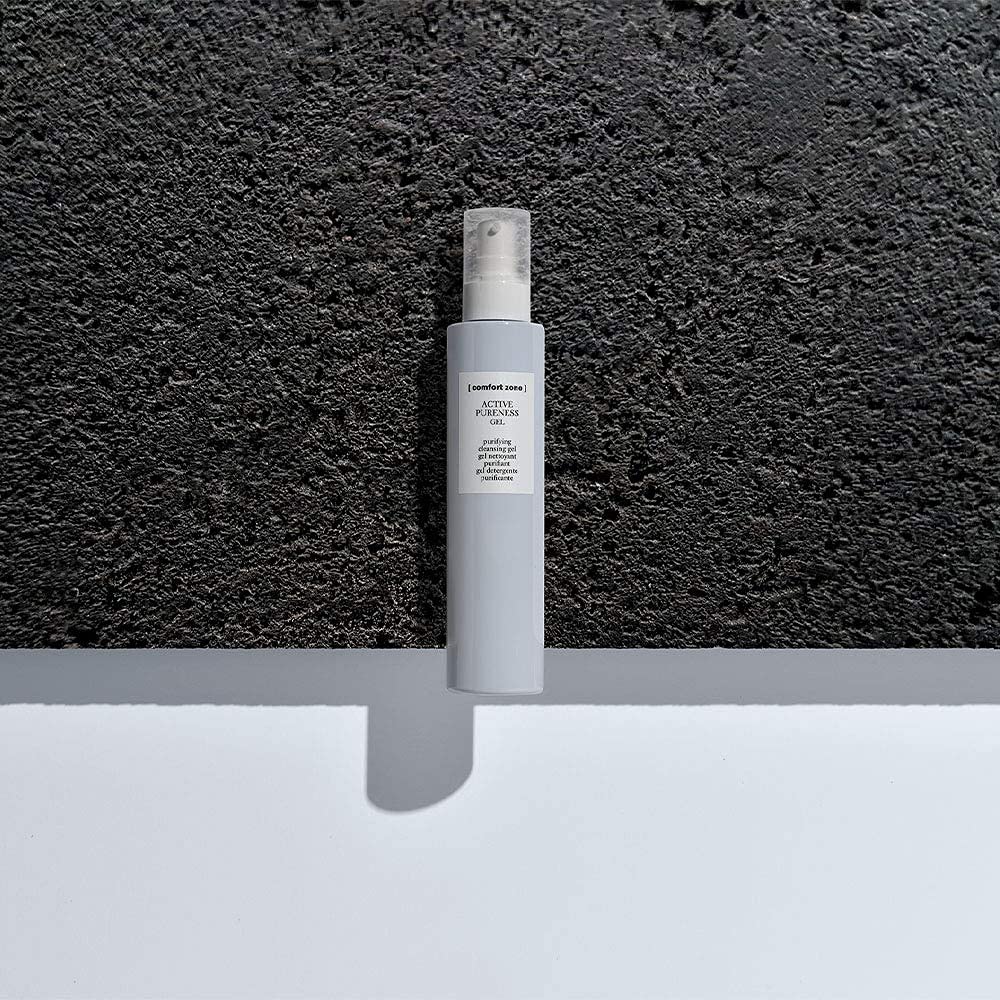 [ comfort zone ] Active Pureness Cleansing Gel, Exfoliating Face Wash, 3% Gluconolactone, Deeply Cleanses Pores, Purifies Oily Acne Prone Skin, Men & Women, Vegan, Made in Italy, 6.76 Fl Oz