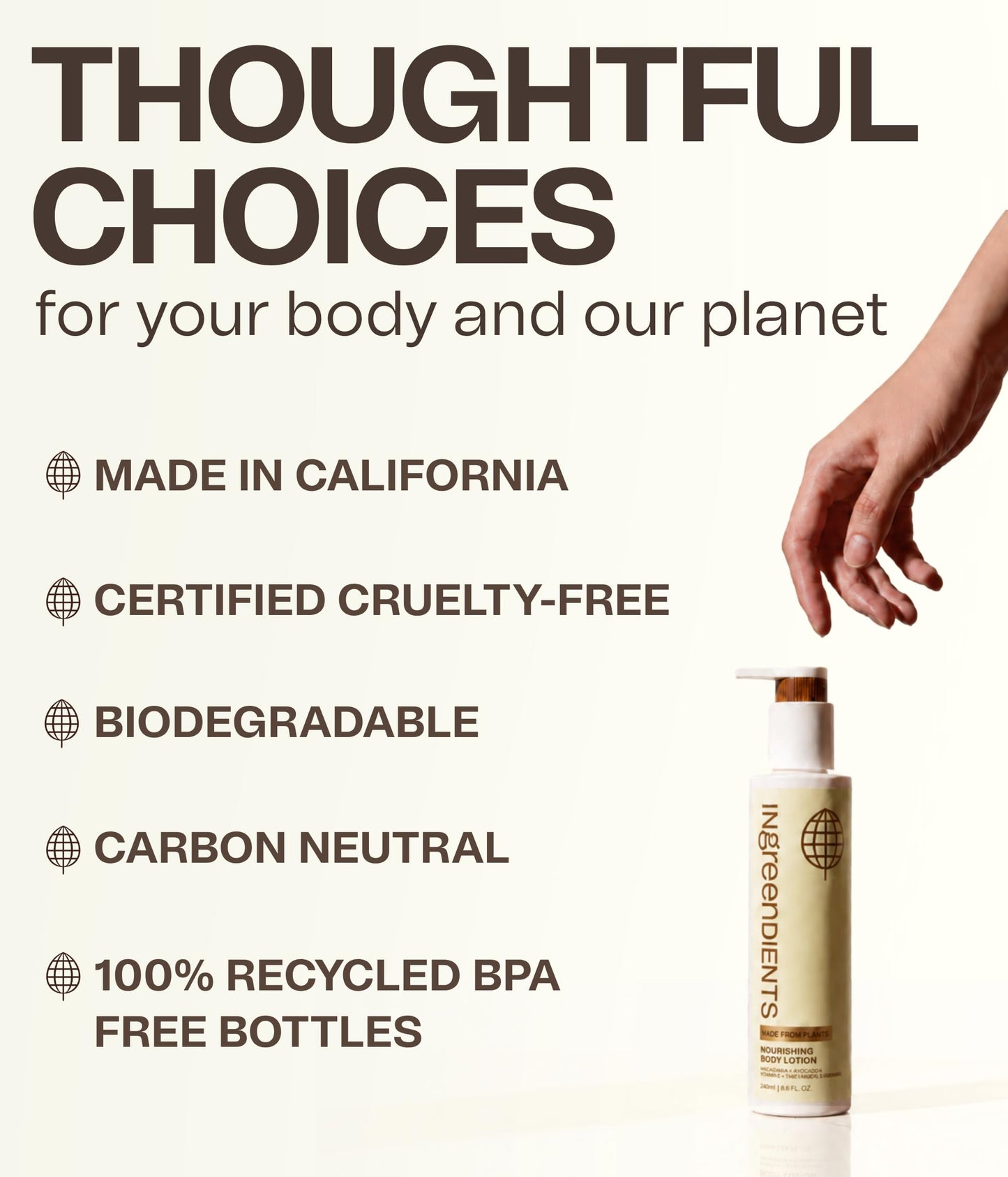 Ingreendients Organic Shea Butter Body Lotion For Dry and Sensitive Skin – Vegan, Cruelty-Free, Natural, Effectively Moisturizes and Rejuvenates Skin