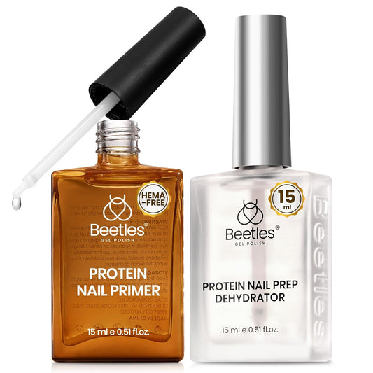 beetles Gel Polish Gel No Wipe Base Coat,15ml for Gel Nail Polish Soak Off LED Nail Lamp Gel Base Coat Upgraded Formula Long-Lasting DIY Home and Nail Salon