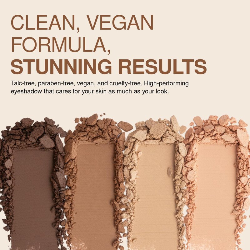 Palladio Eyeshadow Quads, Velvety Pigmented Blendable Matte, Metallic and Shimmer Finishes, Creamy Formula, Four Way Quad Eye Shadow Palette, Talc-Free (Ballerina)