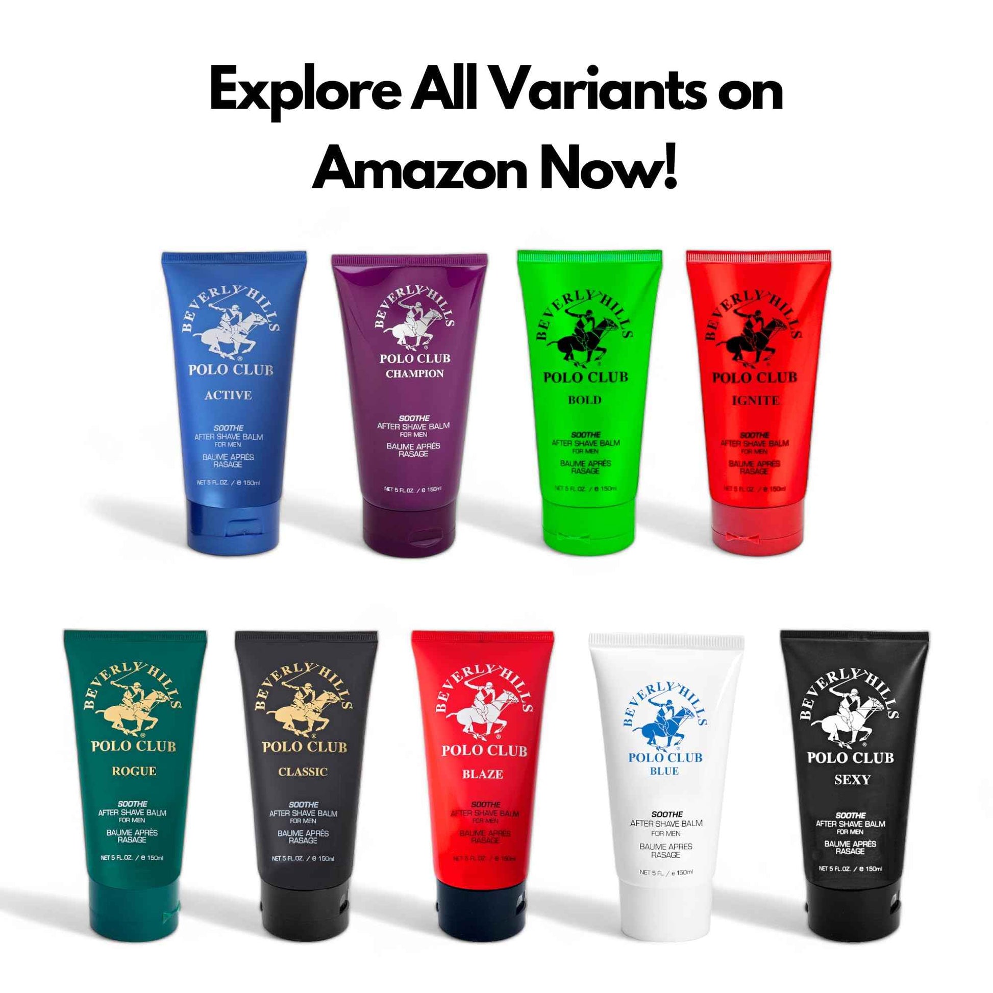 Beverly Hills Polo Club After Shave Balm for Men - Ignite (Musk Woody) - Soothing & Hydrating Post-Shave Lotion 5oz