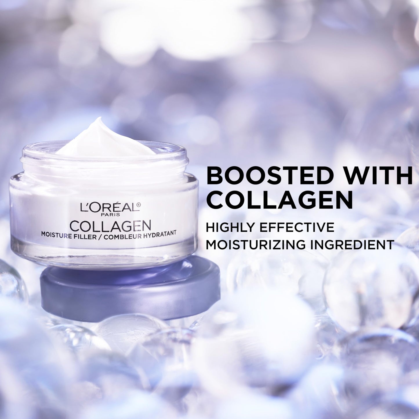 L'Oreal Paris Collagen Moisture Filler Facial Moisturizer, Fragrance Free, Anti Aging Face Cream, Non-Greasy Skin Care Formula For Up to 48HR Hydration, 1.7 oz