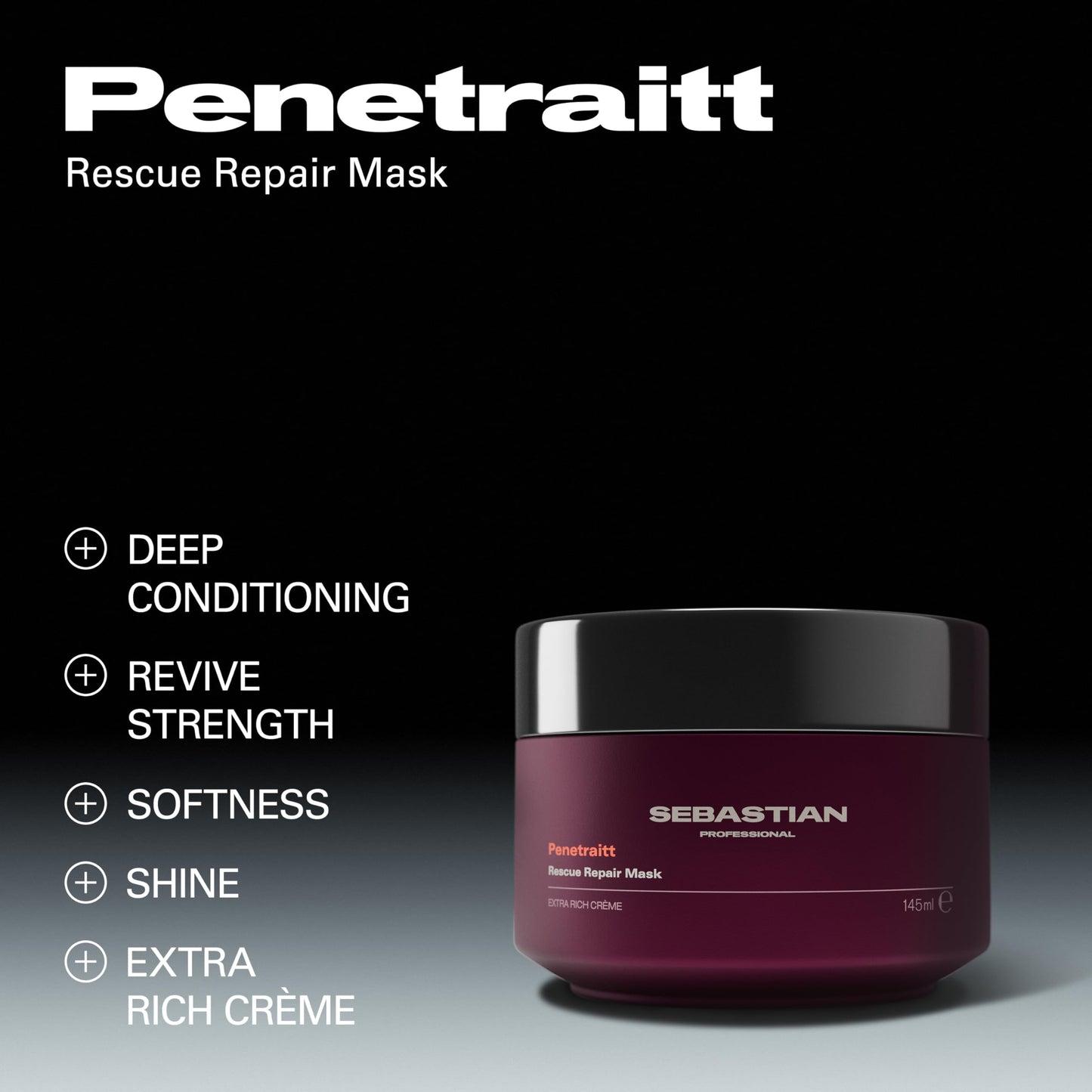 Sebastian Professional Penetraitt Rescue Repair Mask | For Damaged & Color Treated Hair | 1 Fl Oz (Pack of 1)