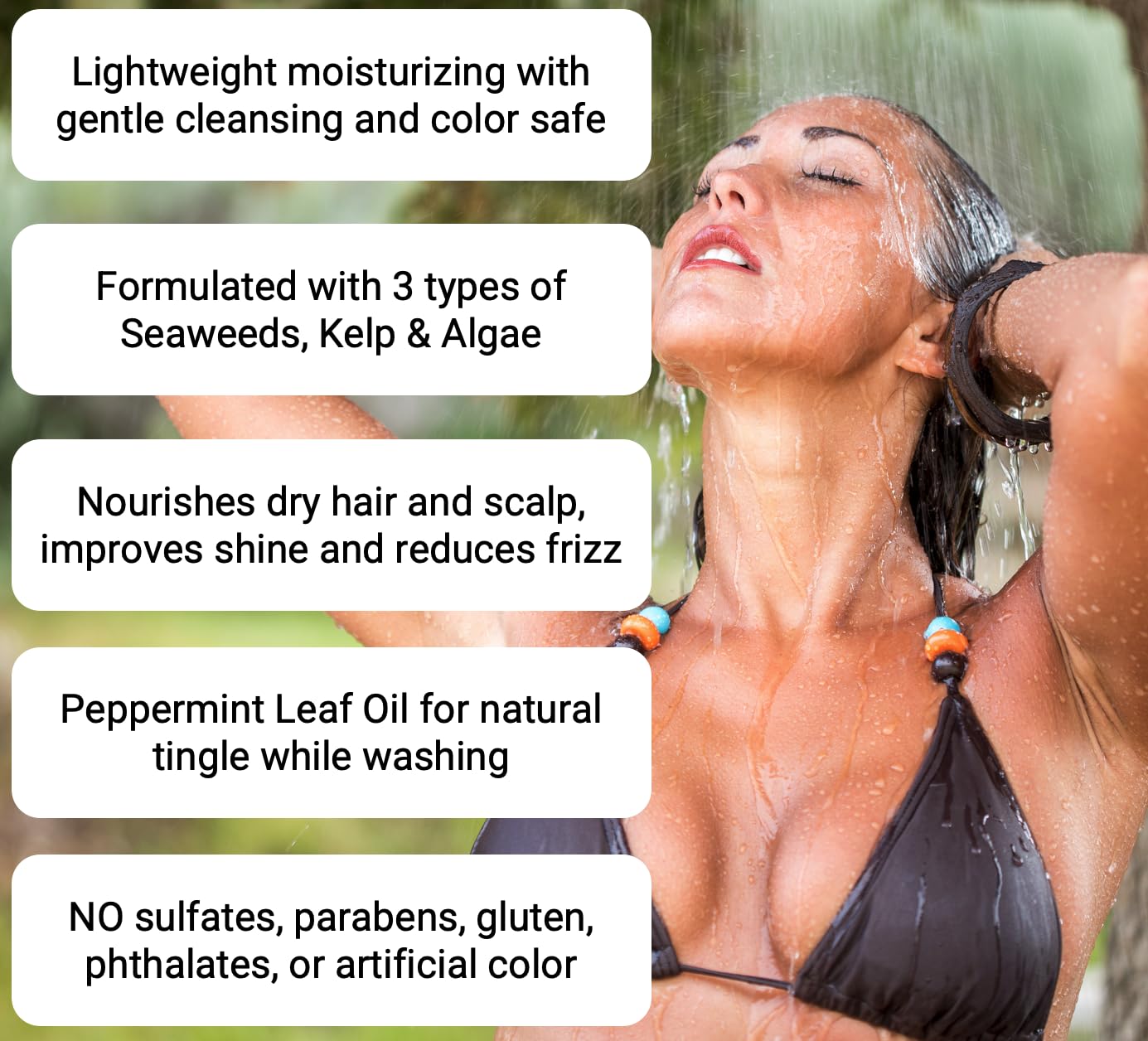 Saltie By 30A Shampoo and Conditioner Set - Seaweed Hydrating Shampoo and Sea Kelp Daily Conditioner to nourish dry damaged hair, repair and bond damange and reduce frizz