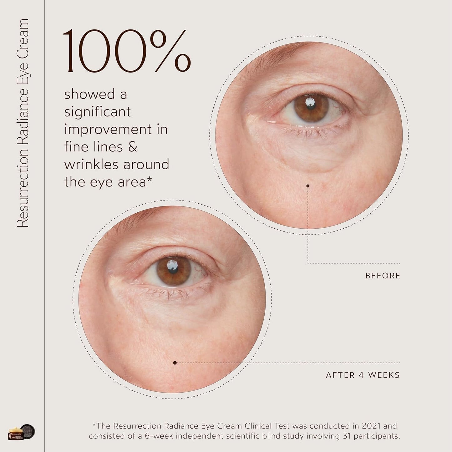 True Botanicals Resurrection Radiance Eye Cream - Brightens Dark Circles & Reduces Fine Lines | 0.5 oz | All-Natural, Vegan