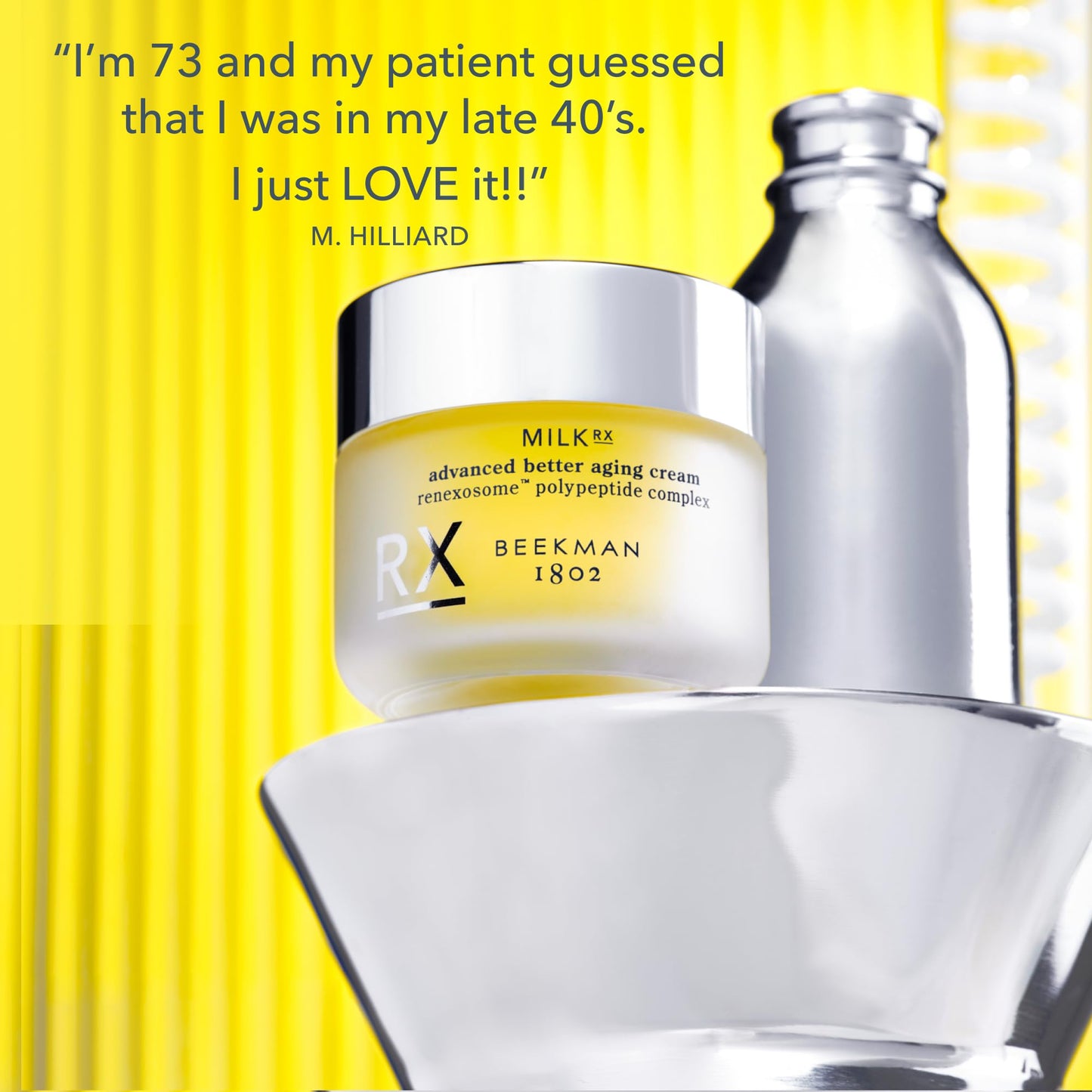 Beekman 1802 Milk RX Advanced Better Aging Collagen Moisturizer Face Cream – 4X Retinol Alternative with Goat Milk Exosomes & Polypeptide, Firming Cream, 1.69 fl oz