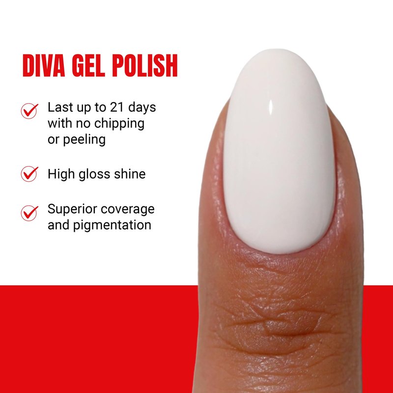 DND Gel Polish Set, Coquette Collection, UV/LED Gel Polish and Air Dry Nail Lacquer, Matching Chip-Free Polish Duo, 074 Creampuff, 0.5 Fl Oz