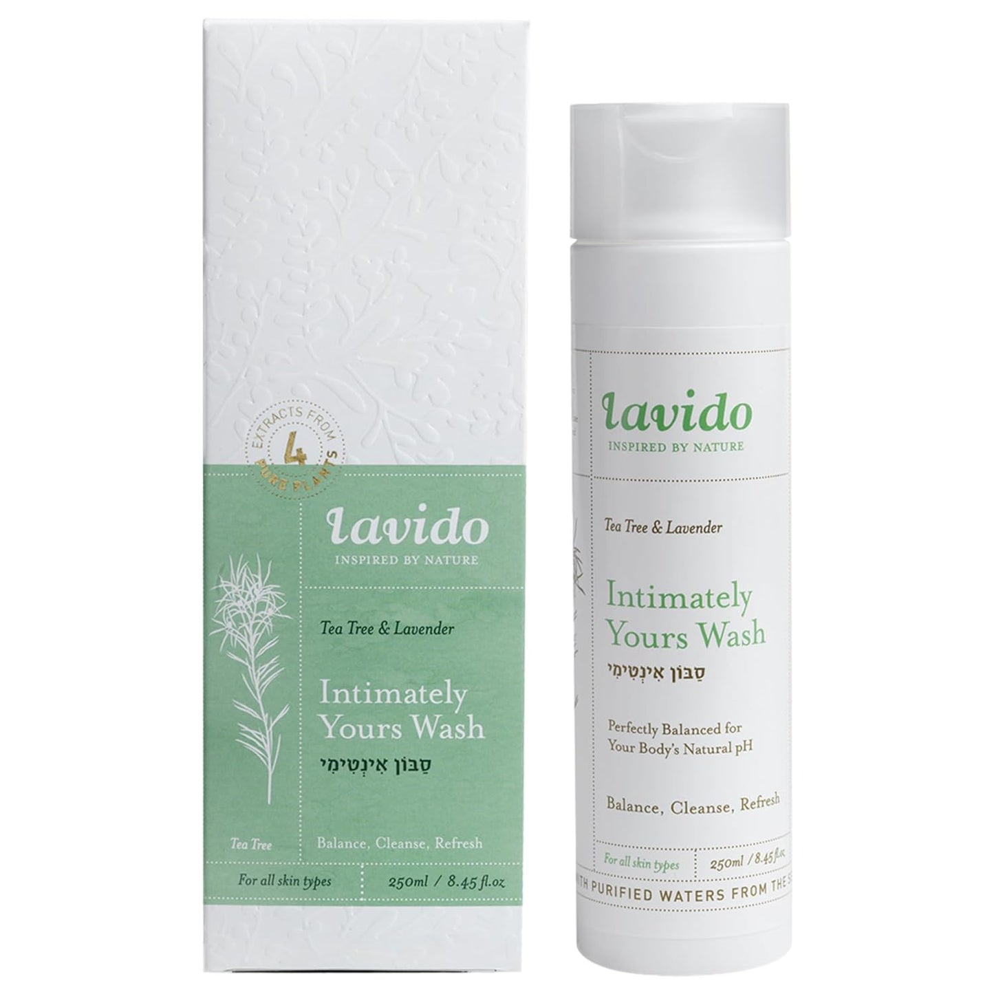 Lavido Intimately Yours Wash - Clean Non-Toxic Skincare with Tea Tree & Lavender | 8.4 fl oz (250 ml)