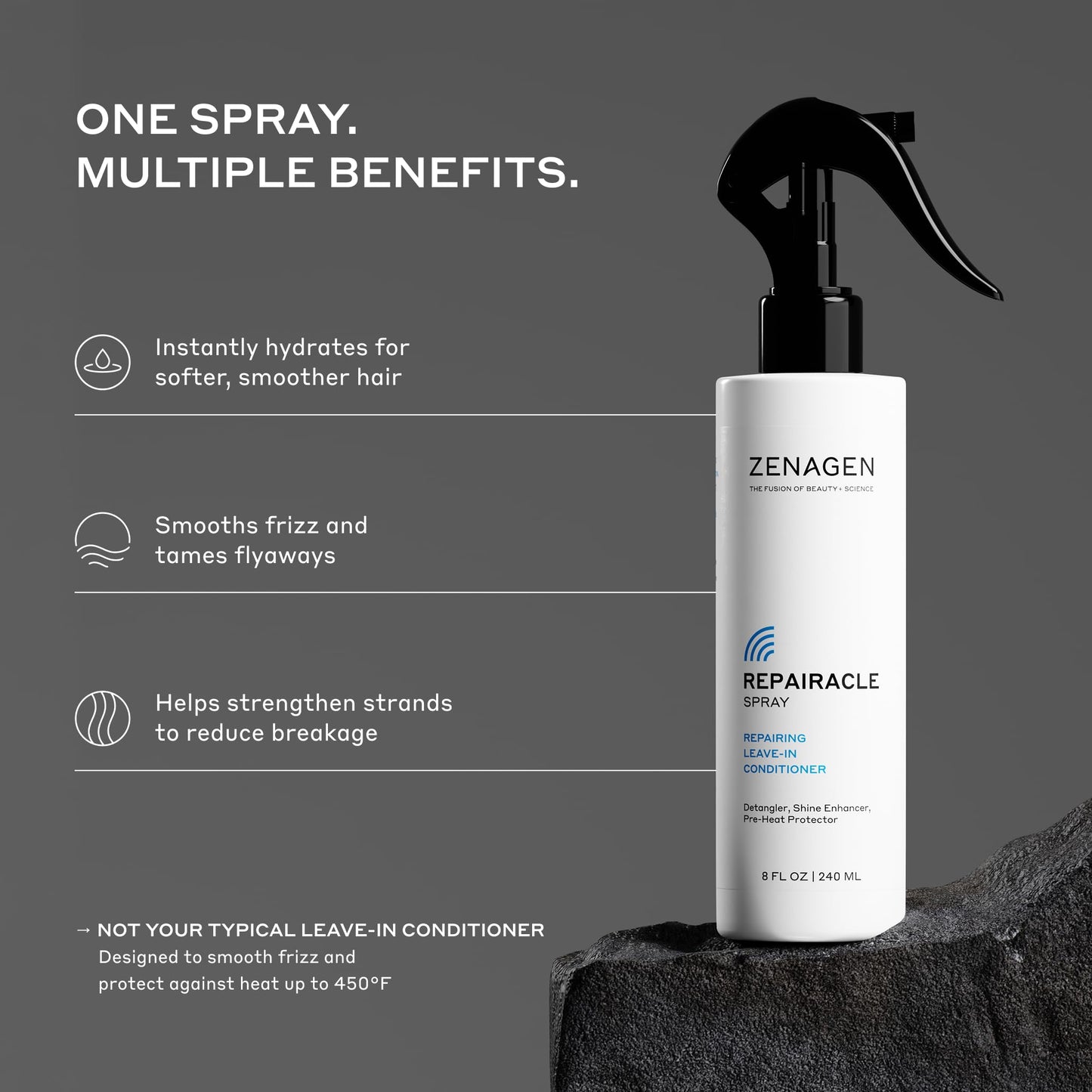 Zenagen Repairacle Leave-In Conditioner | Strengthens & Repairs, 8 Fl Oz