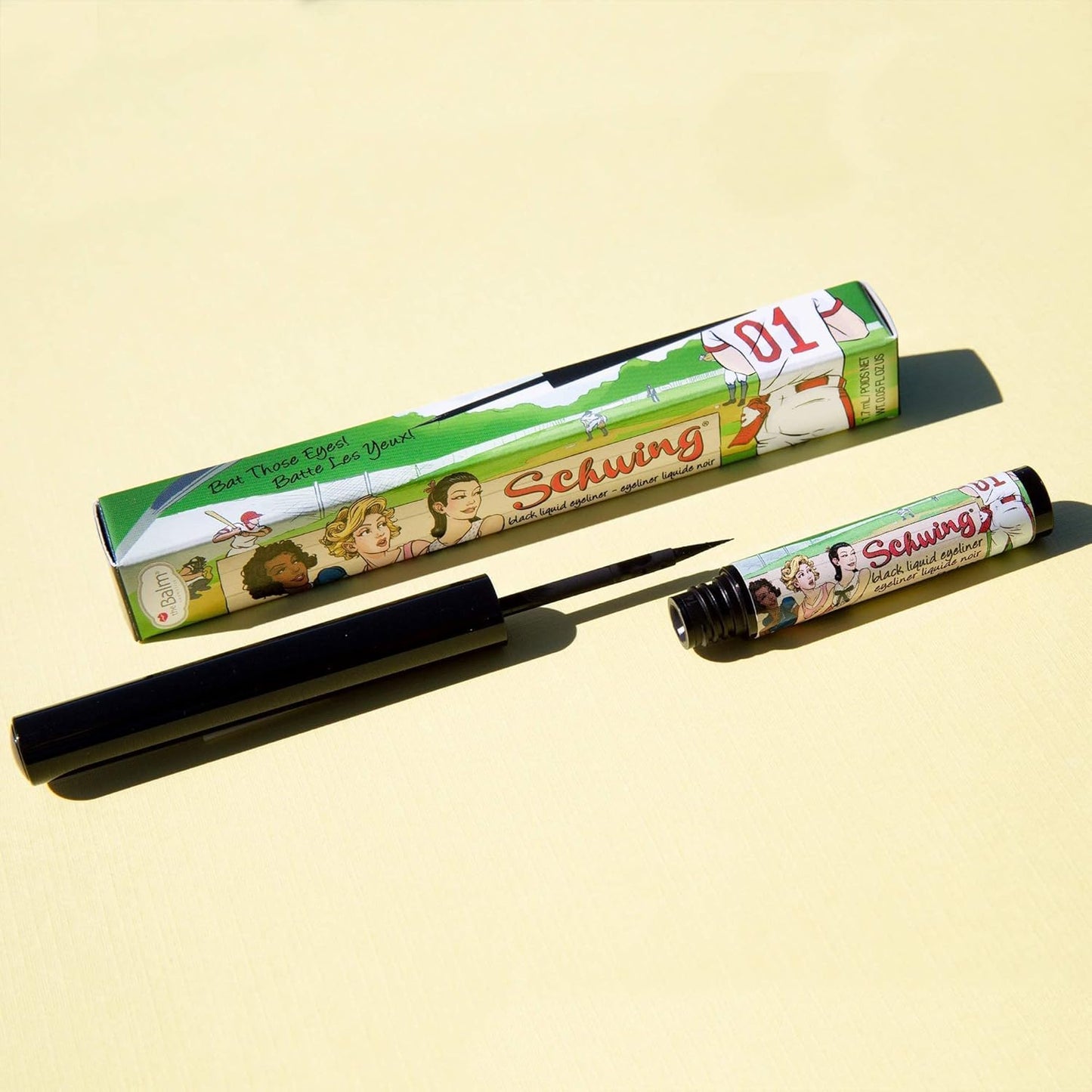 theBalm Liquid Eyeliner - Black Matte Finish for Bold Eyes | 0.05 Fl Oz