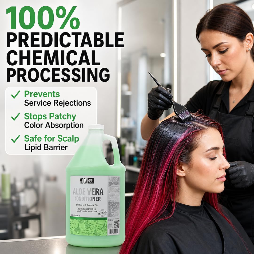 MODA Bulk Hair Conditioner & Pre-Color Primer – Silicone-Free Formula for Predictable Chemical Processing | Cruelty-Free, Made in USA | Professional Salon Use | 128 oz / 1 Gallon