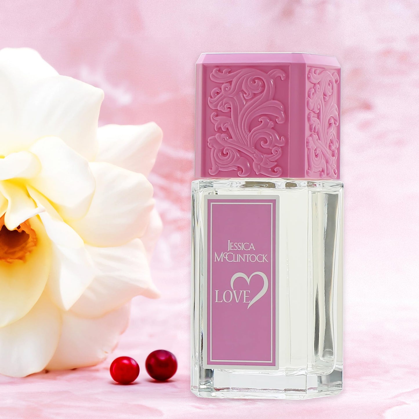 Jessica McClintock Love Eau De Parfum Spray for Women, 3.4 oz - Bright Floral Scent with Yuzu, White Tea, Gardenia, Jasmine & Amber, Romantic Long-Lasting Fragrance