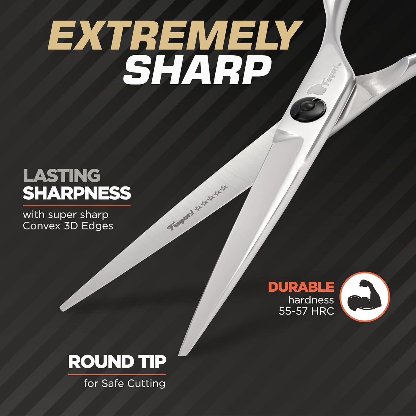 Professional Hair Cutting Scissors - 6” Sharp Blades for Precision | Barber Shears Set for Men & Women