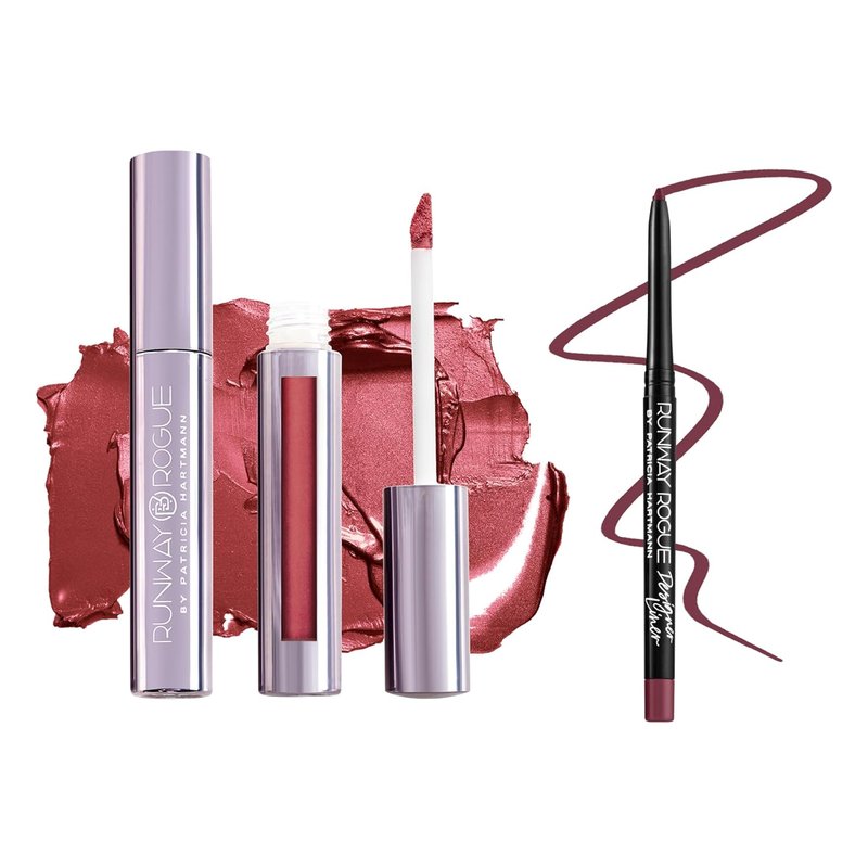 Callback Liquid Lipstick & Start the Show Lip Liner Bundle - Berry Bronze & Muted Plum
