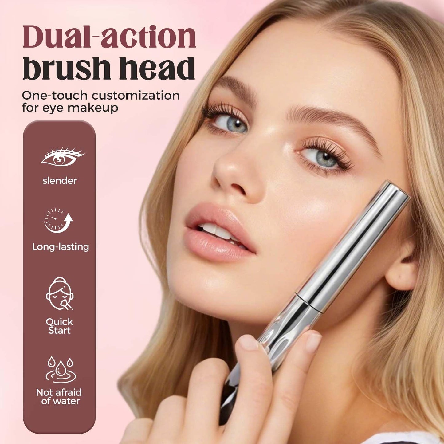 Steel Tube Eyelash Primer, 2026 New Curling Steel Pipe Metal Wand Mascara Black for Volume and Length, Mascara for Older Women 60 Plus, Non Clumping Long Wear Non-Smudged