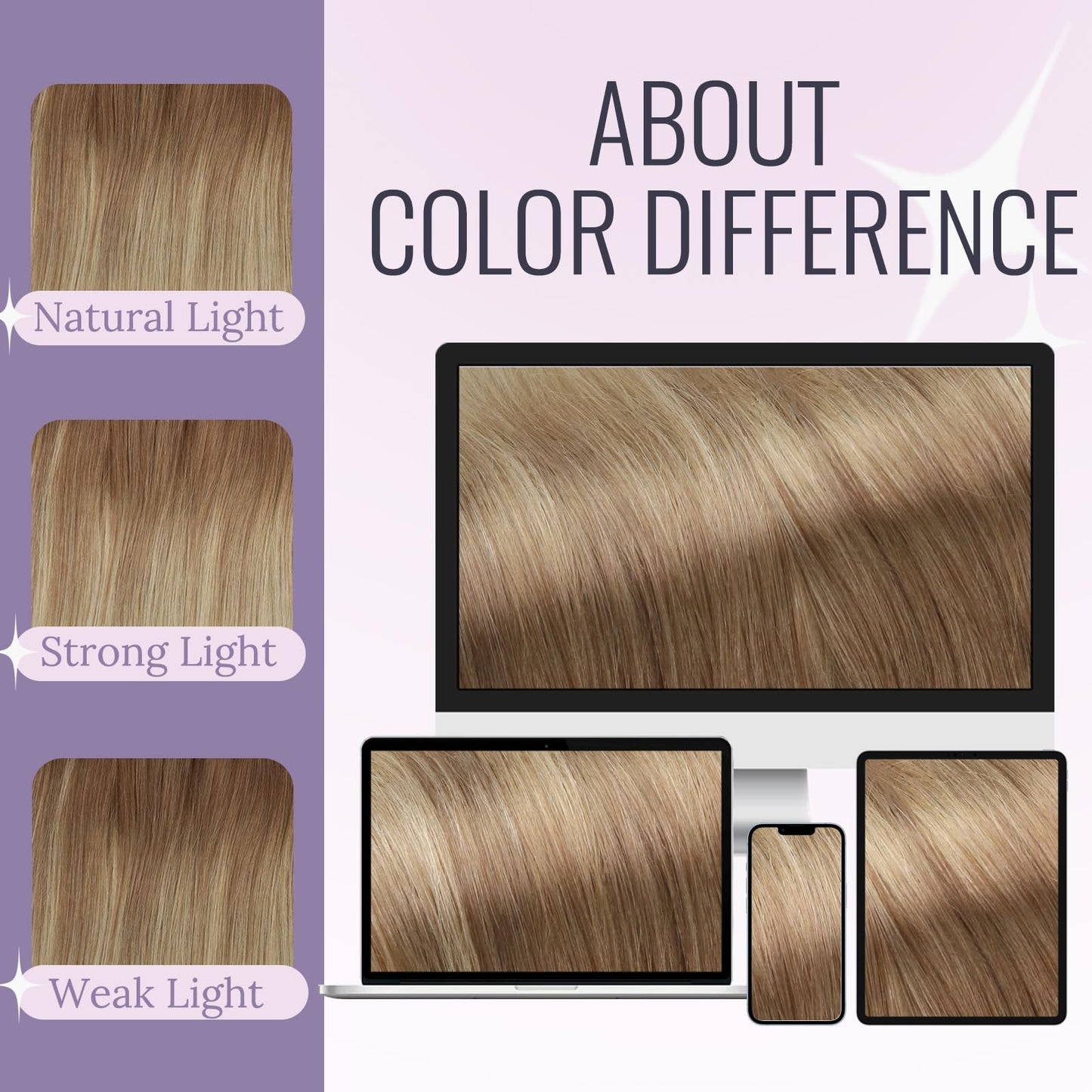 Fshine Invisible Wire Hair Extensions, 12 Inch Remy Human Hair, Golden Brown to Buttery Blonde Ombre 76g, Seamless Layered Hairpiece for Women