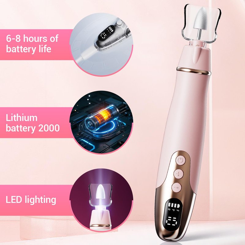 Aleanu Professional Manicure Pedicure Kit - 10 Speeds Cordless Nail Drill丨Rechargeable Pedicure Tools for feet, Nail Drill for Thick Nail Toenail Cuticle Women Men Baby Pets(Pink)