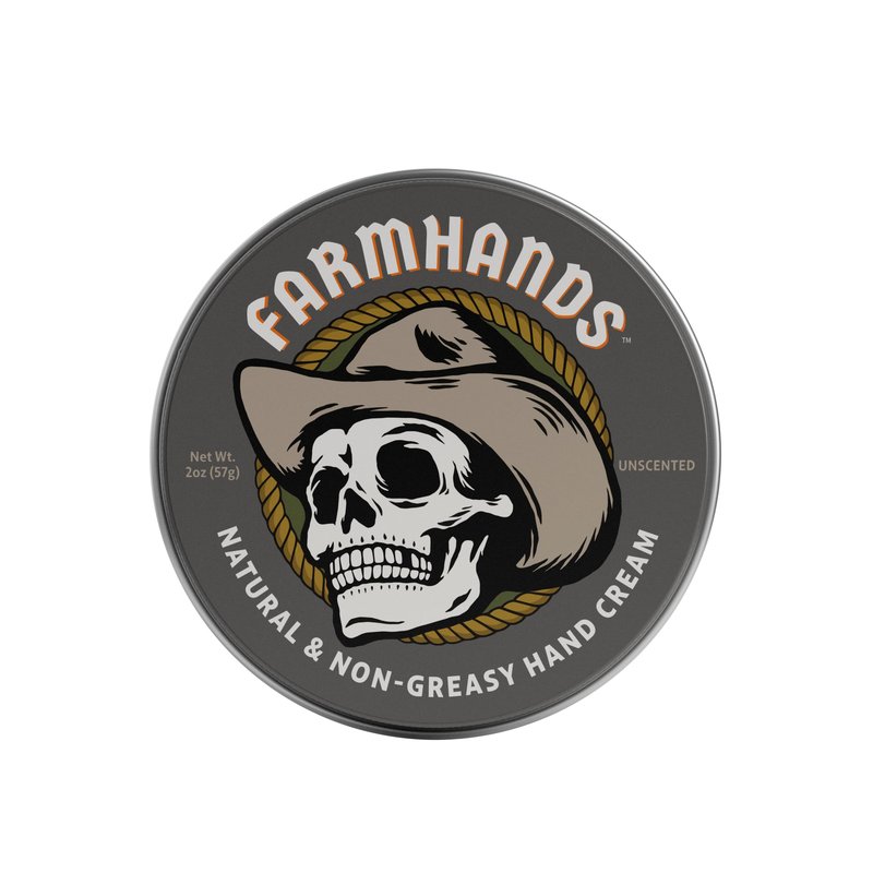 Farmhands Natural & Non-Greasy Hand Cream for Dry, Cracked Hands - No Added Fragrance, Fast-Absorbing with Clean & Organic Ingredients - Repairing Skincare - Aloe - 2oz Tin