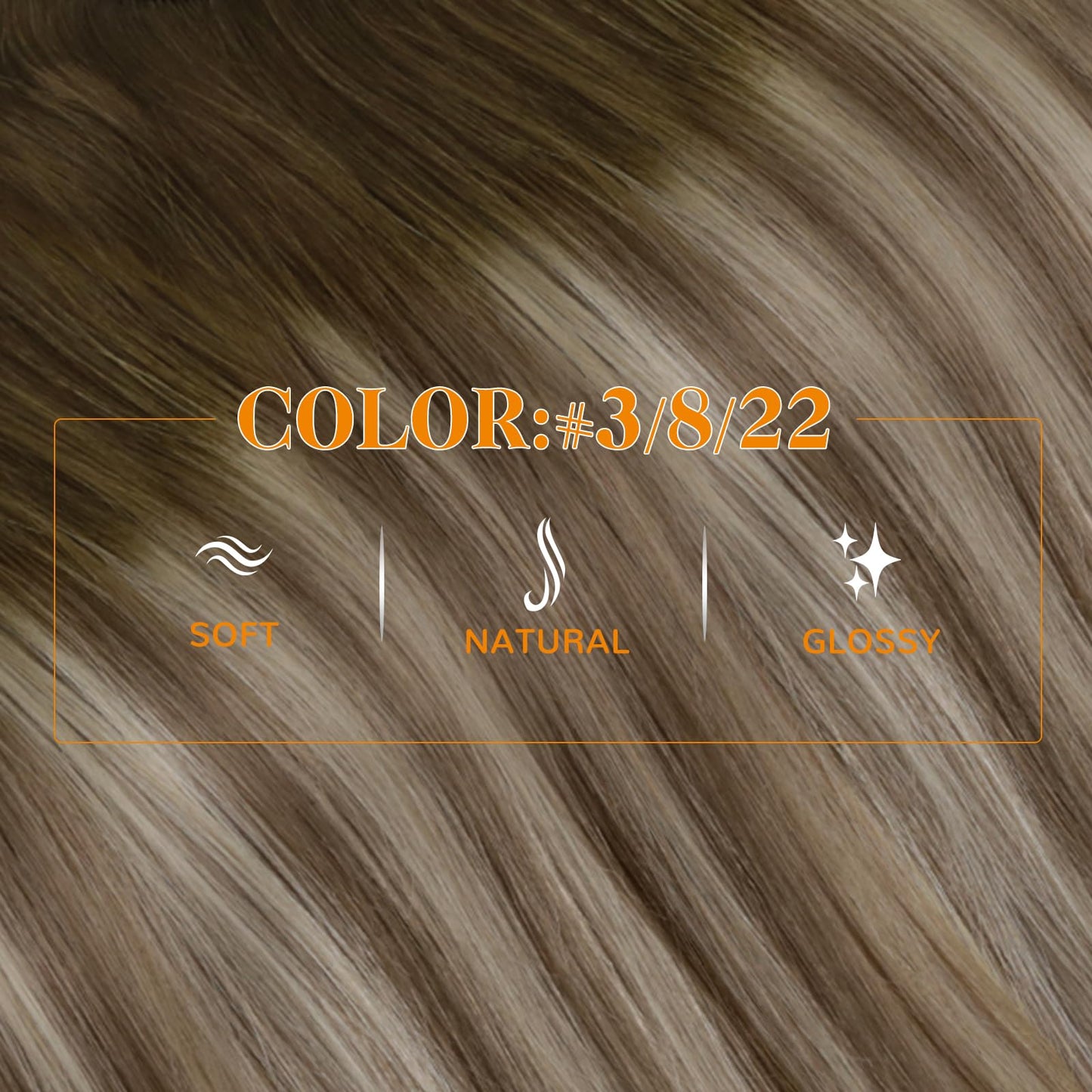 Easyouth Ponytail Extension Human Hair 12 Inch 70G Ombre Brown Human Hair Ponytail Extension for Women Short Lengths Balayage Dark Brown to Light Brown with Blonde Add Volume