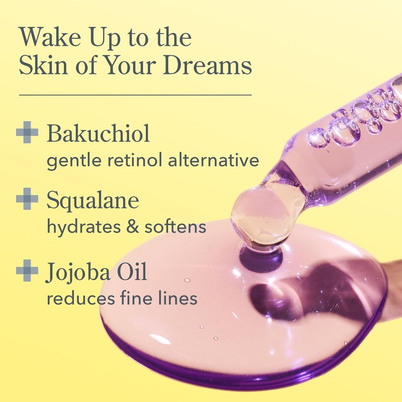 Beekman 1802 Dream Booster Bakuchiol Face Serum for Sensitive Skin – Retinol Alternative with Bakuchiol – Helps Smooth Fine Lines & Refine Texture – Fragrance Free, Vegan – 0.5 fl oz