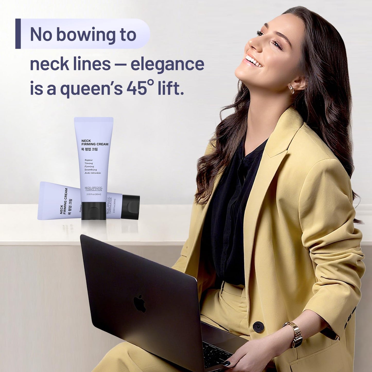 ZZILME Premium Neck Firming Cream – Lifting & Tightening Treatment for Décolleté and Chest, Anti-Aging Neck Cream Reduces Fine Lines and Sagging, Gift for Women & Men, 2.0 Fl Oz