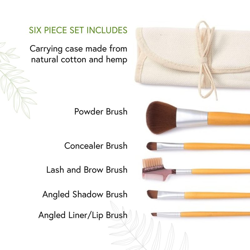 Honeybee Gardens Eco Friendly Professional Cosmetic Brush Set