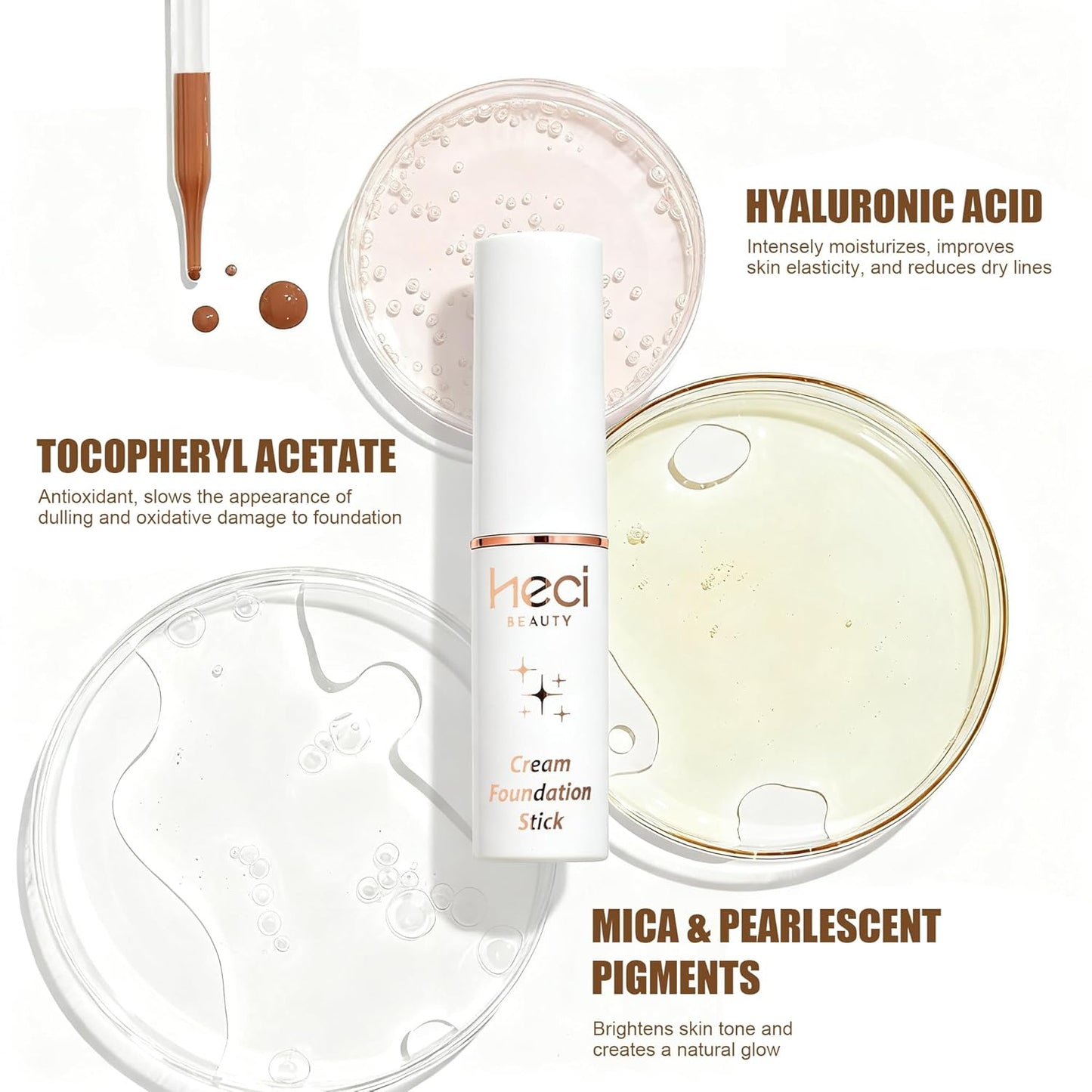 Tinted Foundation Stick - Balm to Cream Formula with Hydrating Ingredients | Medium Dark 04, 0.25 oz