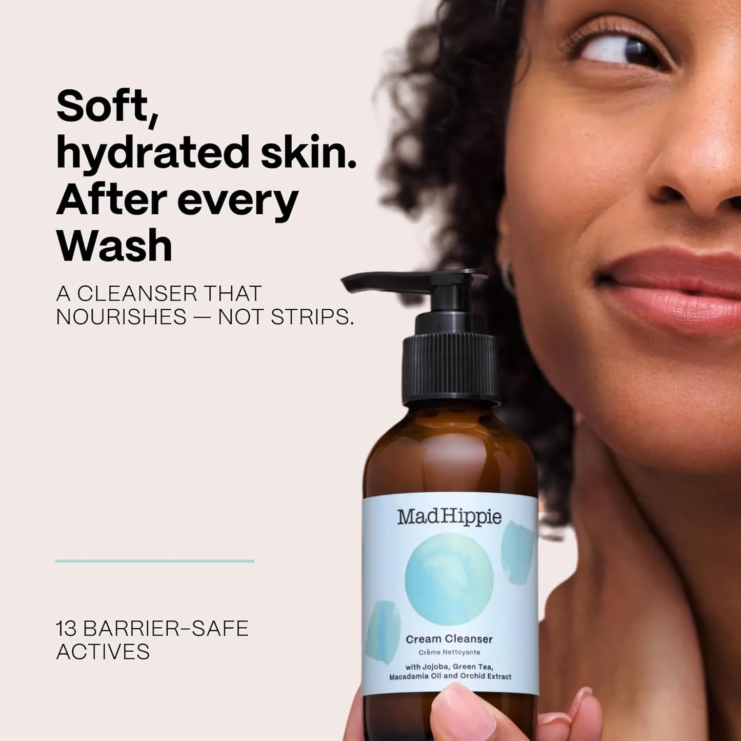 Mad Hippie Cream Cleanser 2-Pack | Gentle Hyaluronic Acid & Jojoba Oil Formula, 4 Oz Each