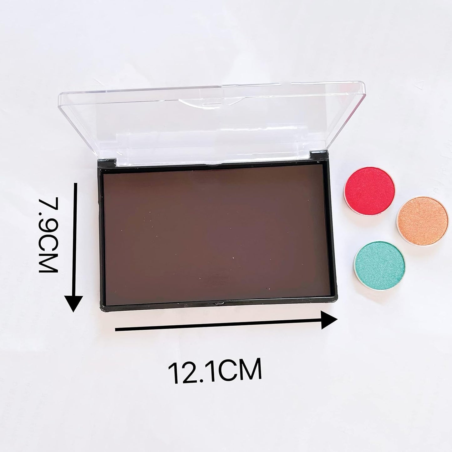 Empty Magnetic Clear Eyeshadow Palette - Lightweight Traveling Depotting Makeup Case | Small 4.76 x 3.11 Inches