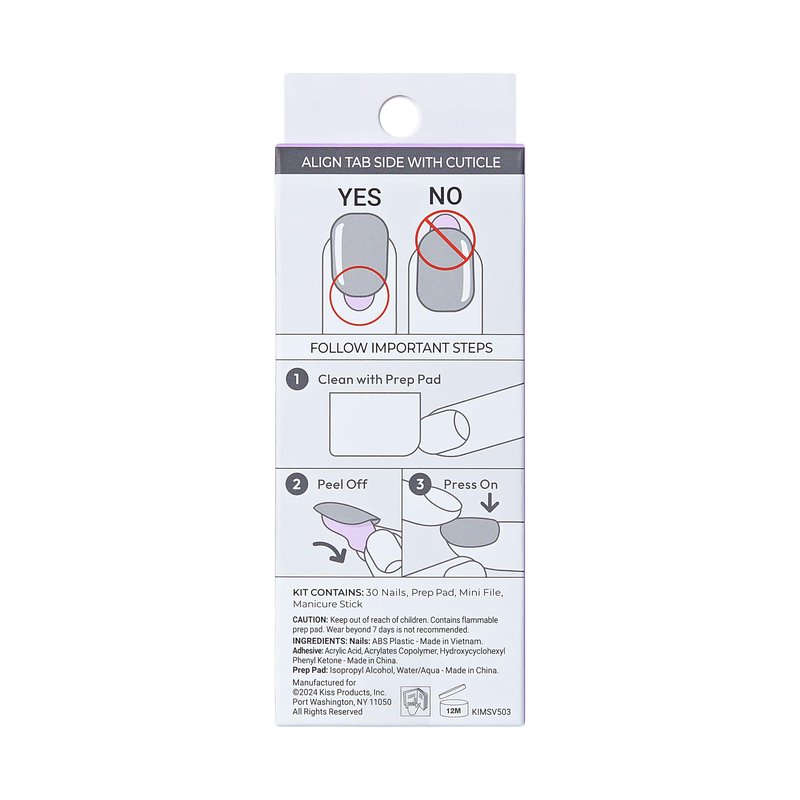 Kiss Impress No Glue Mani Press On Nails, Design, 'Before Sunrise', Green, Short Size, Squoval Shape, Includes 30 Nails, Prep Pad, Instructions Sheet, 1 Manicure Stick, 1 Mini File