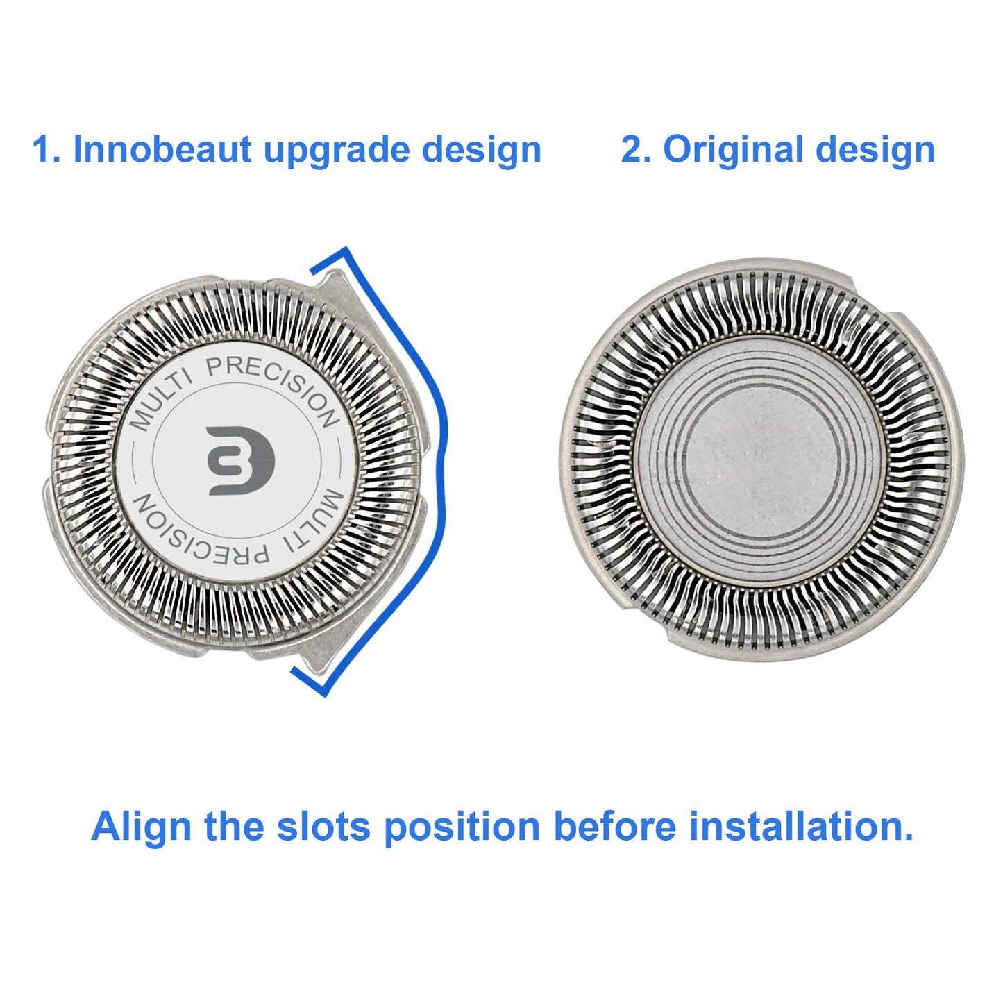 SH30 Replacement Heads Compatible with Philips Norelco Series 3000, 2000, 1000 Shavers and S738 Click and Style, 9 Pack