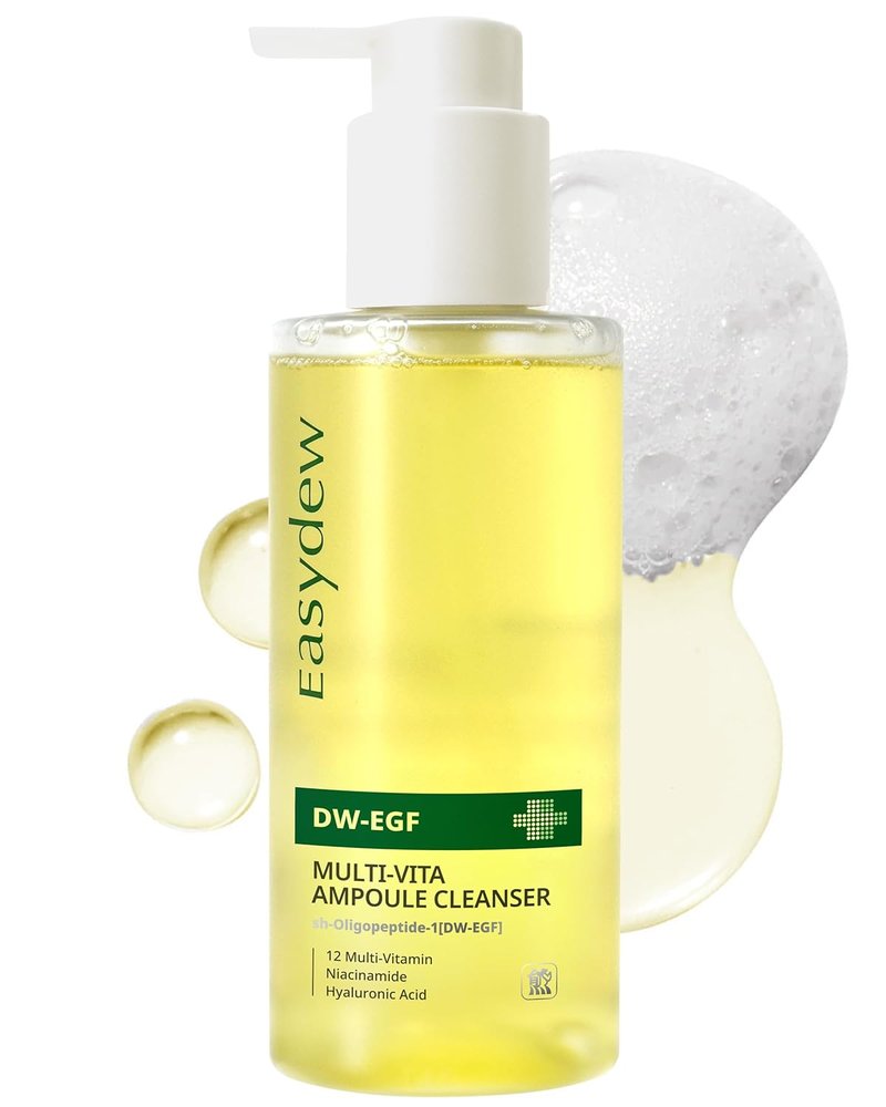 EASYDEW Multi Vita Ampoule Cleanser - Hypoallergenic Face Wash with EGF Peptide & Vitamins | 6.76 fl. oz.