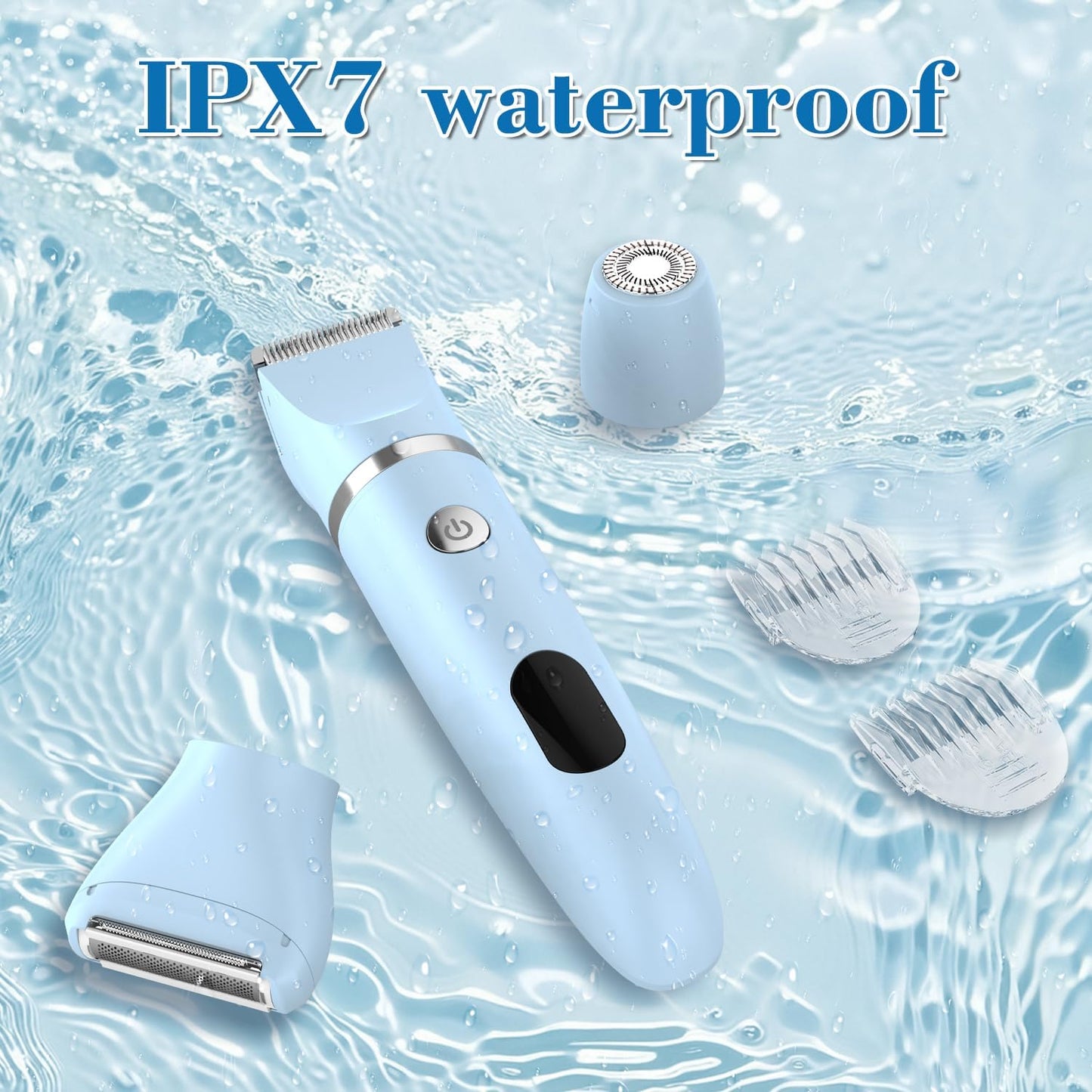 3-in-1 Electric Razor - IPX7 Waterproof Bikini Trimmer for Ladies | Painless Groomer for Face, Body & Legs