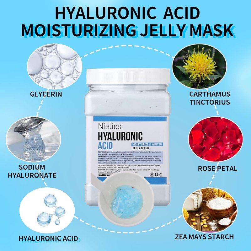 Jelly Face Mask Bundle - 24K Gold & Vampire+ Hyaluronic Acid | Hydrating HydroJelly Masks for Facials & Vajacial