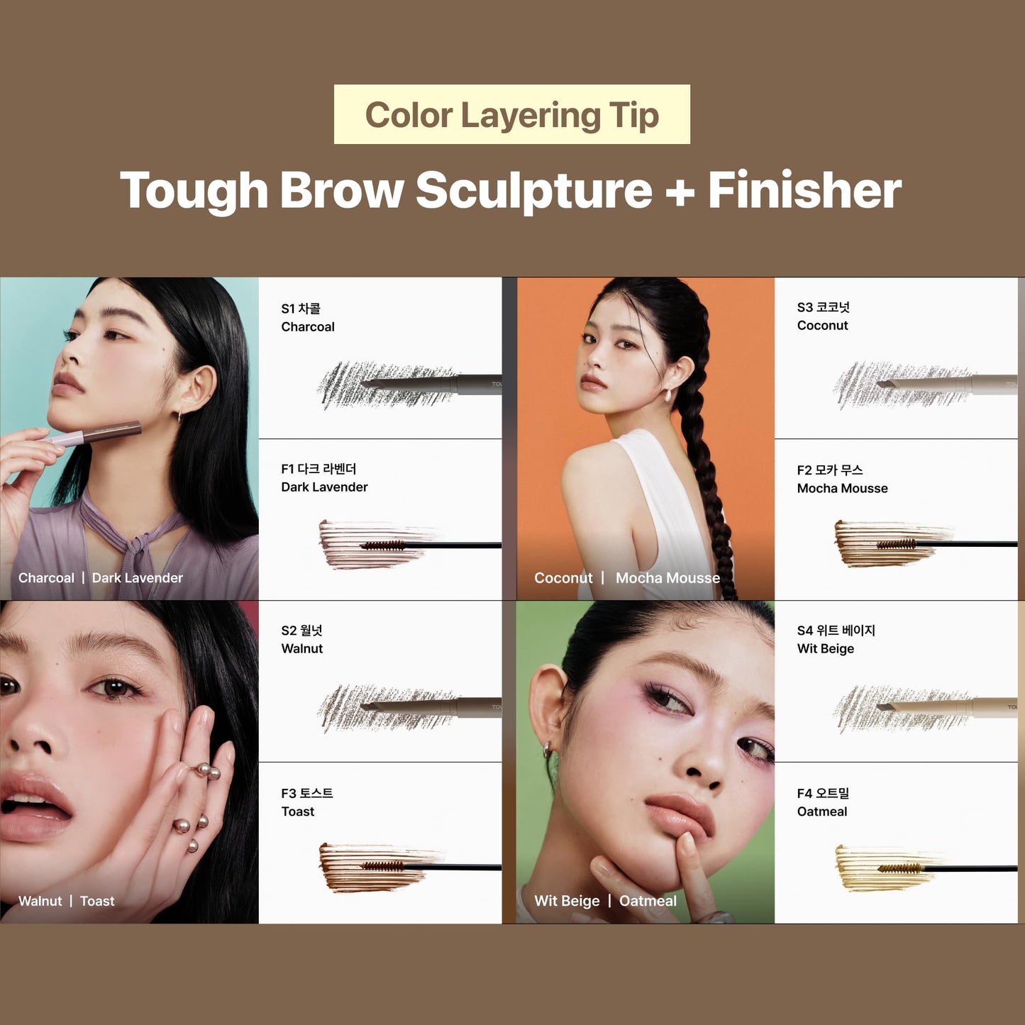 ENTROPY MAKEUP Tough Brow Sculpture Pencil, 3-In-1 Eyebrow Pencil with Built-In Razor & Brush, Smudge-Free, Long-Lasting, Natural Finish, Cool Gray (Charcoal)