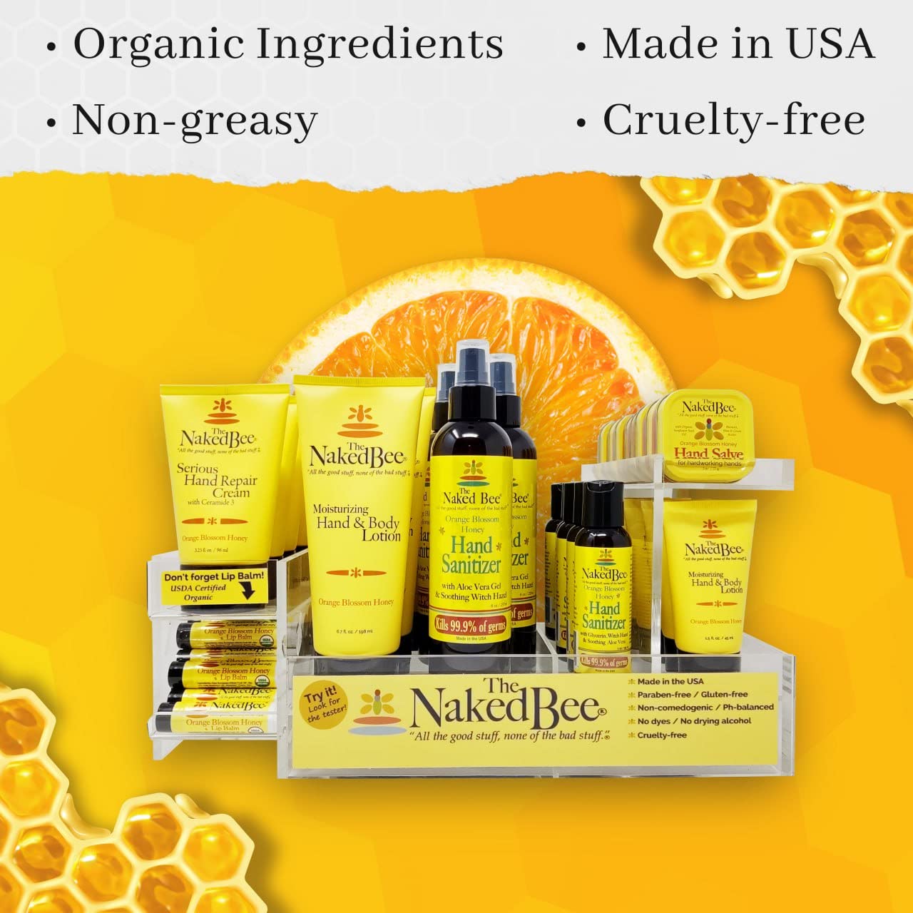 The Naked Bee Orange Blossom Honey Serious Restoration For Hands & Feet Gift Set
