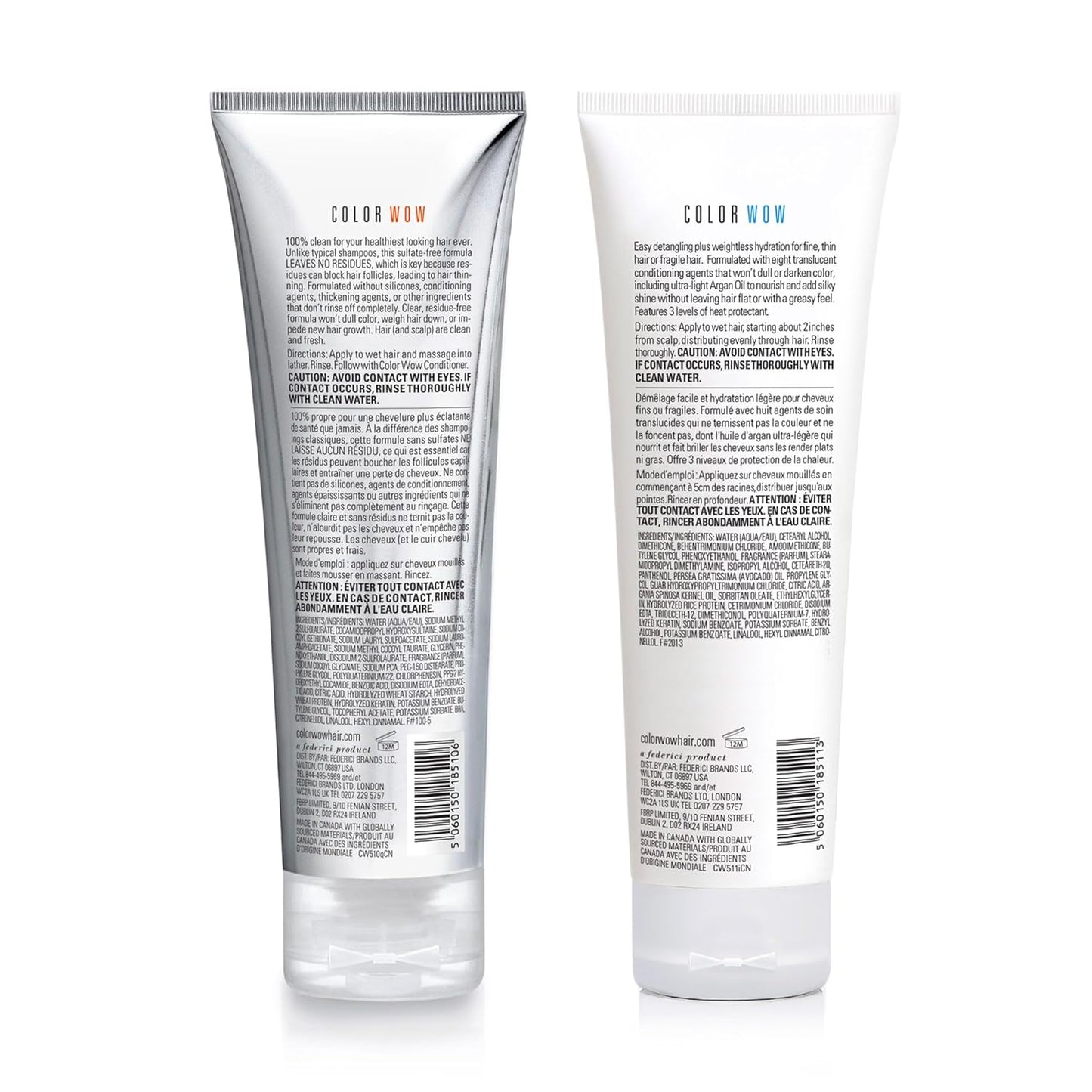 COLOR WOW Dream Clean Duo - Sulfate-Free Shampoo & Conditioner | Super Glossy, Hydrated Hair