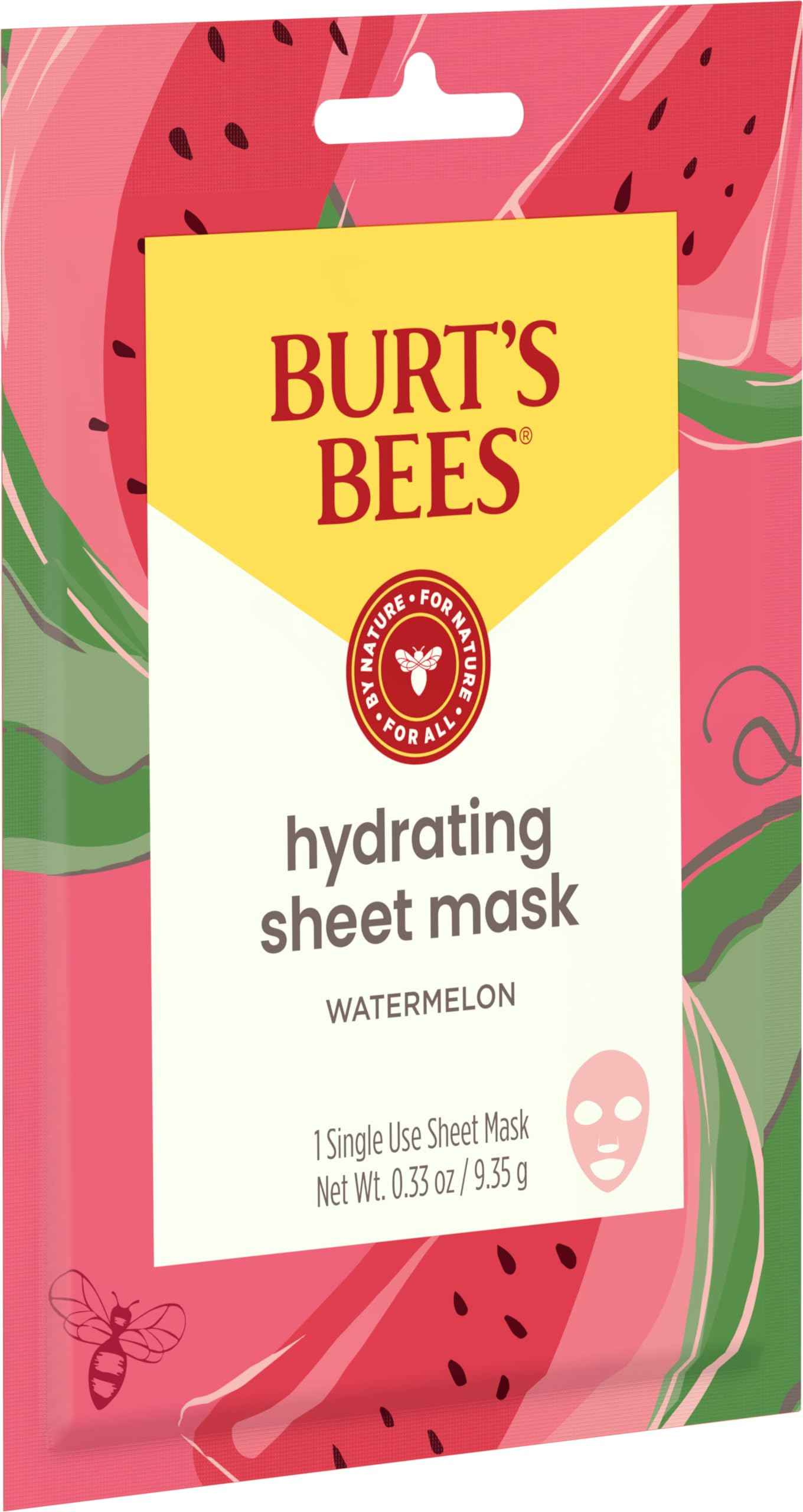 Burt's Bees Hydrating Sheet Mask with Watermelon, Pack of 6