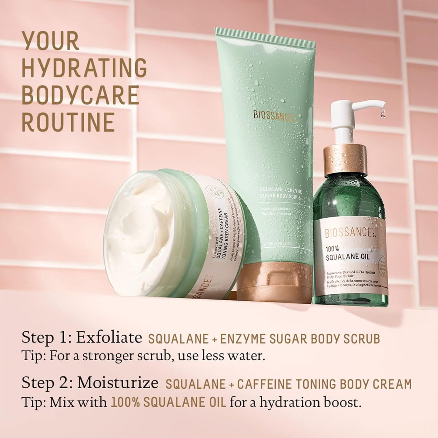 Biossance 100% Squalane Oil - Vegan Hydrating Face & Body Oil | Fast-Absorbing Moisturizer, 3.3 oz